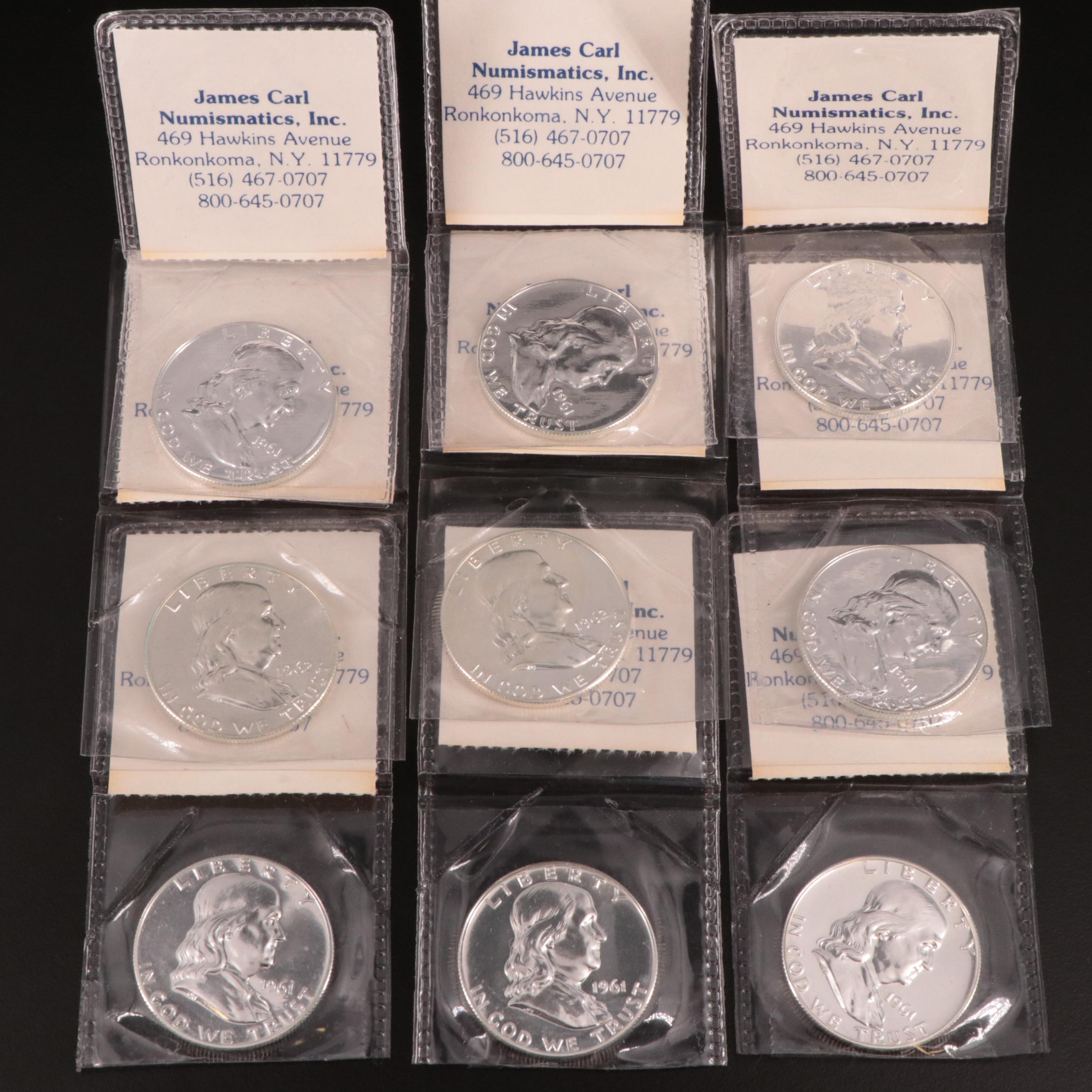 Forty Proof Franklin Half Dollars, 1961 and 1962