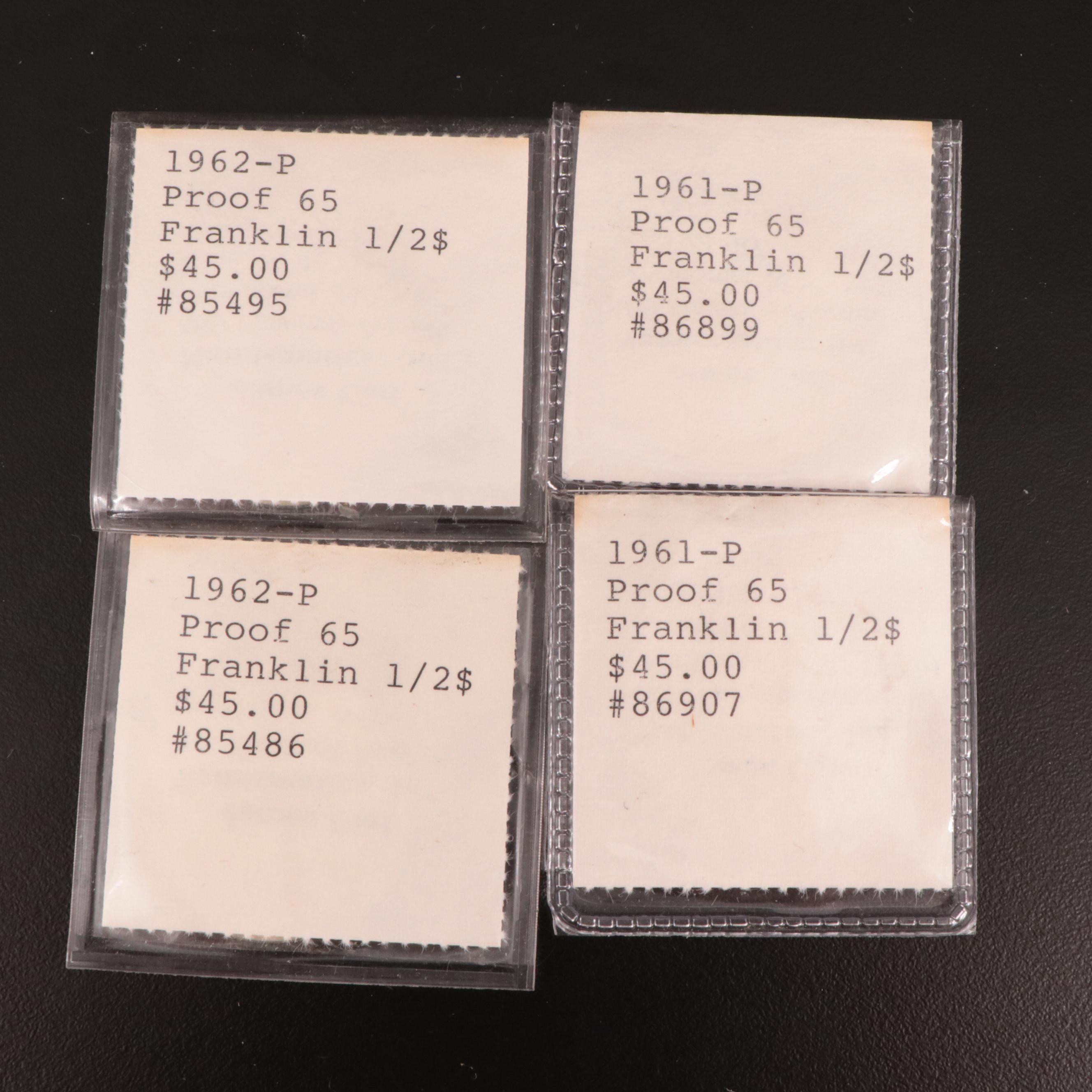 Forty Proof Franklin Half Dollars, 1961 and 1962