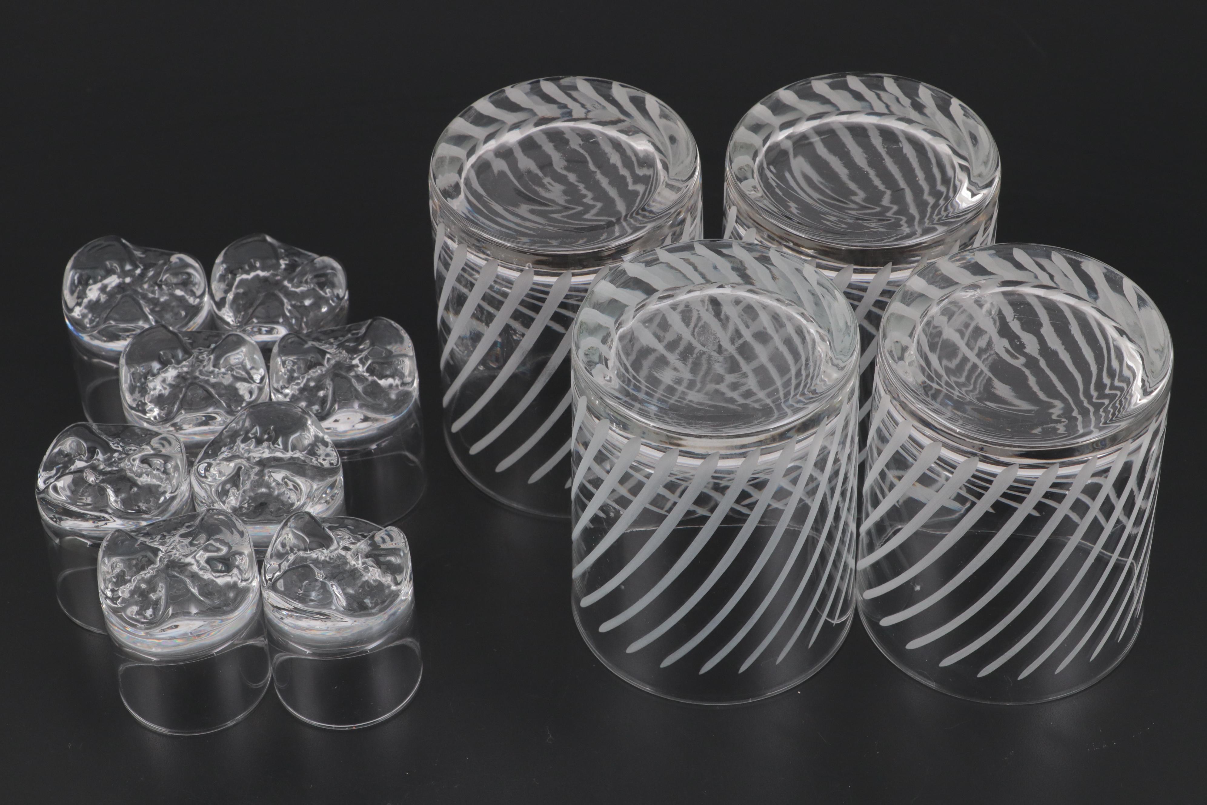 Atlantis Crystal Decanter with Bar Glasses and Glass Tableware