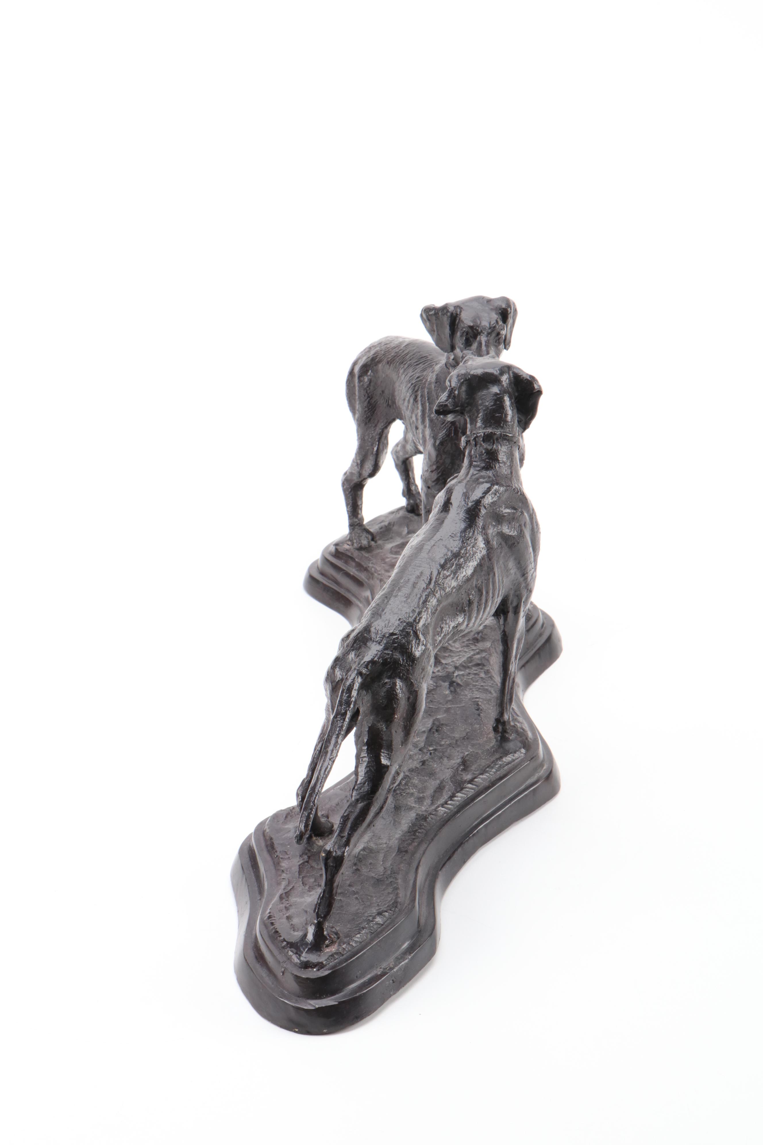 Maitland Smith Cast Metal Retrievers Figurine
