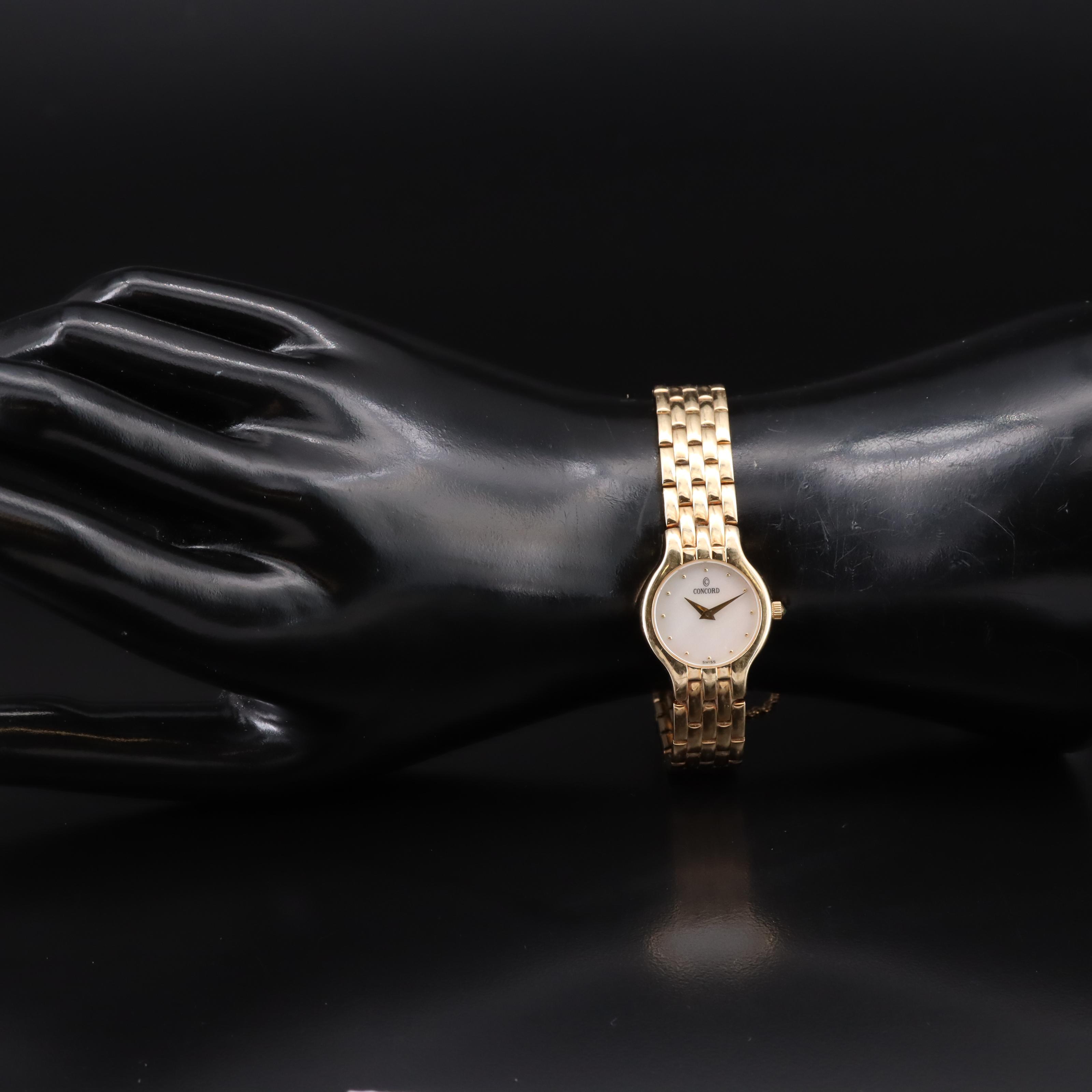 14K Concord Mother-Of-Pearl Dial Watch