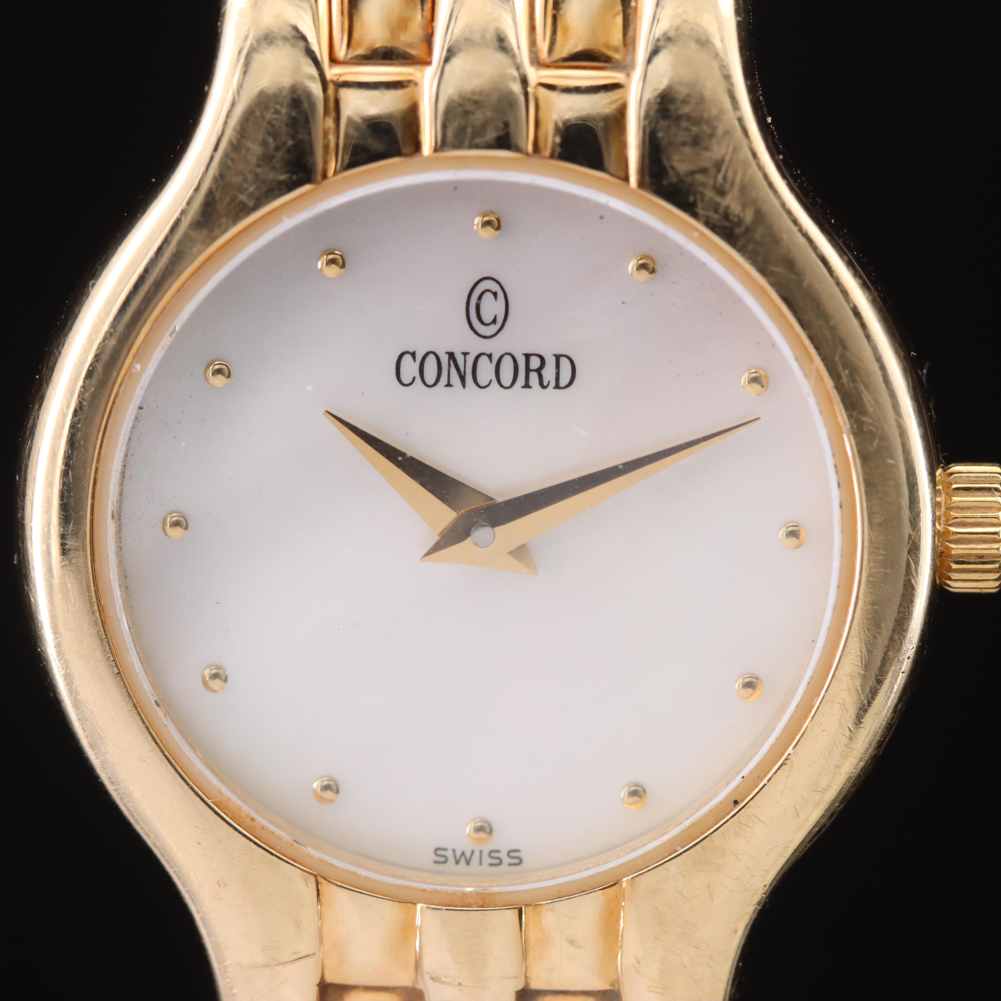 14K Concord Mother-Of-Pearl Dial Watch