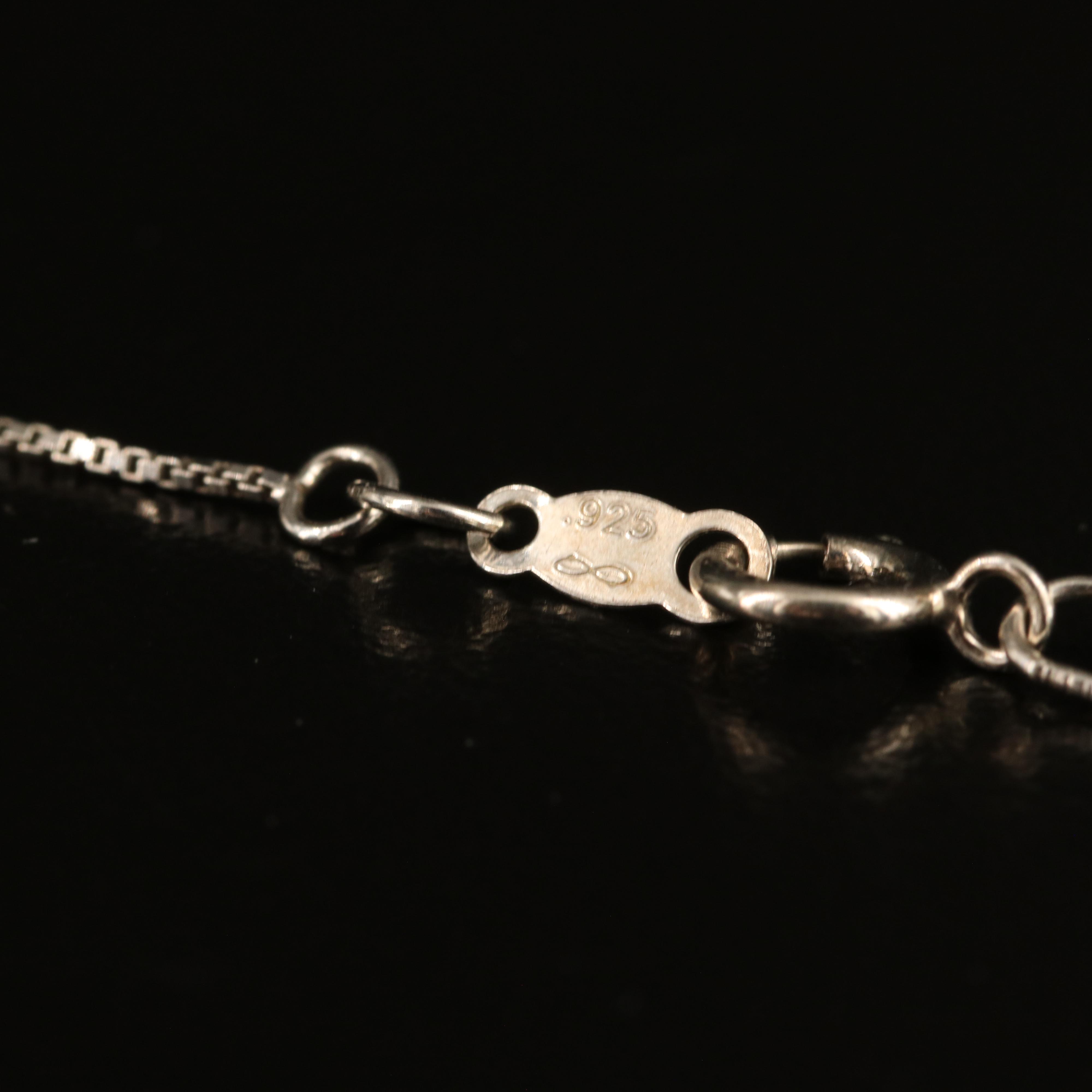 Sterling Sapphire Heart Necklace