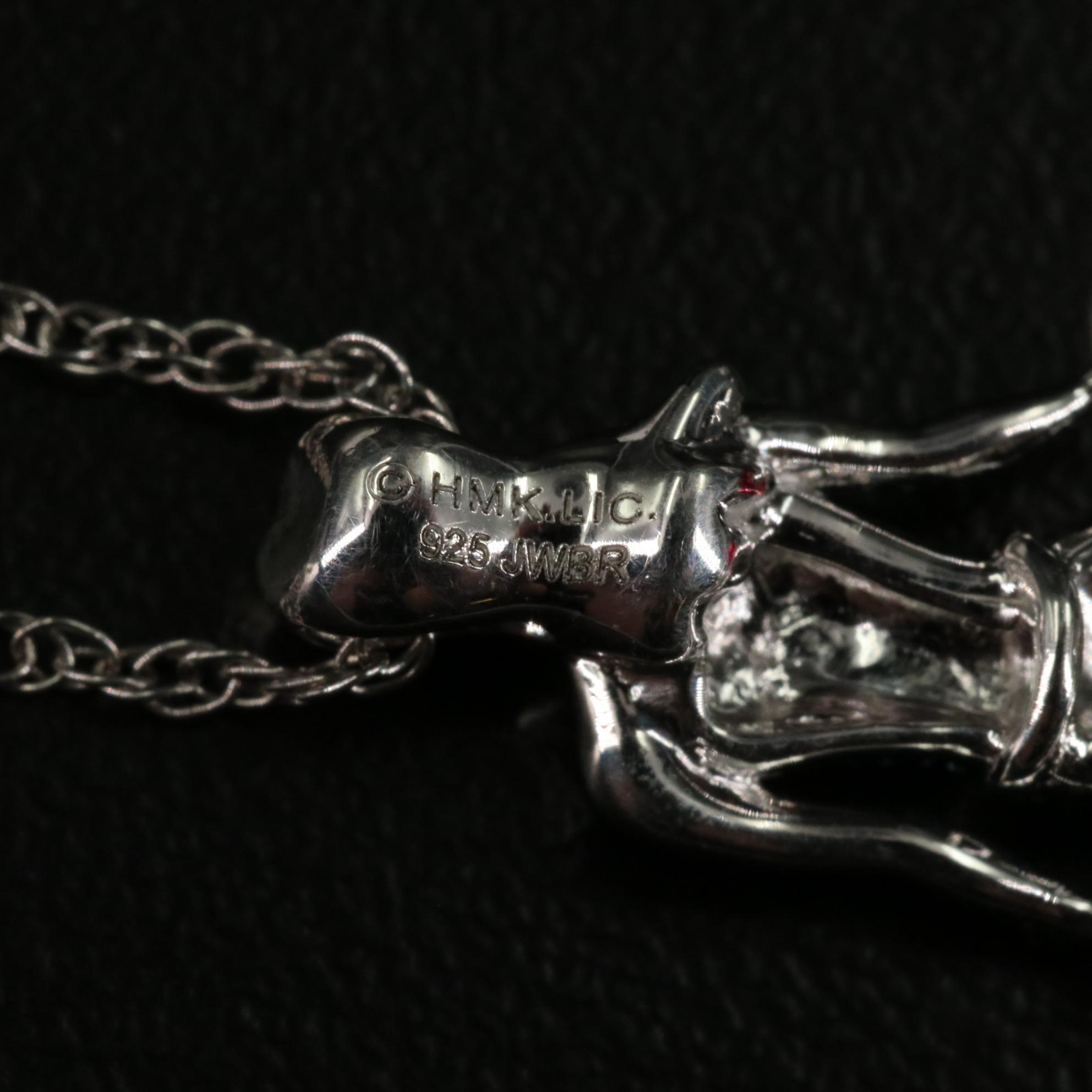 Sterling 0.04 CTW Diamond Mermaid Pendant Necklace