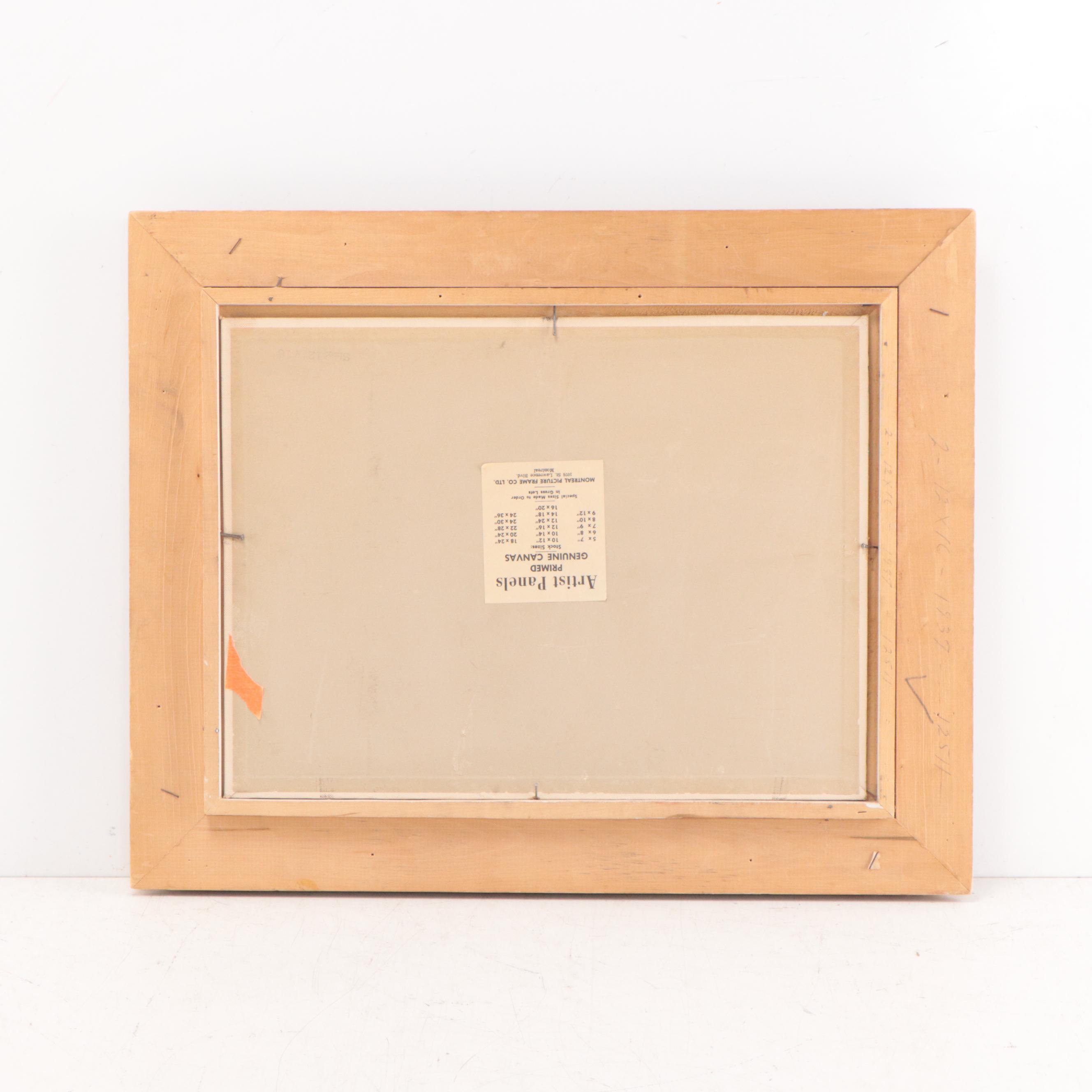 Laurence Vallieres Landscape Oil Painting of Sailboats on Lake