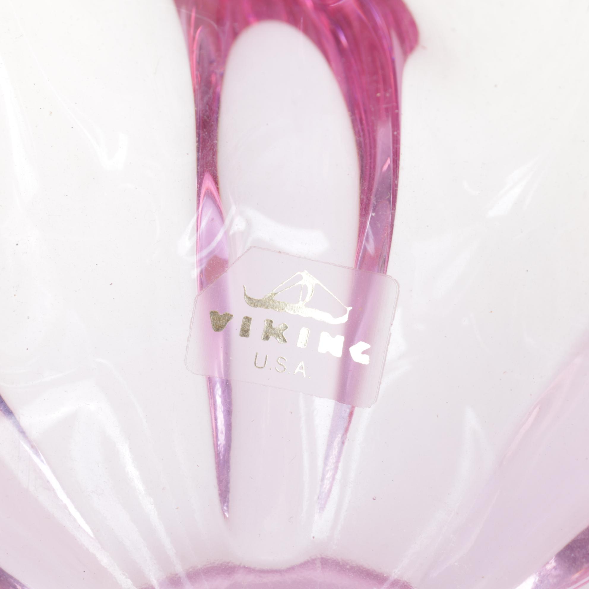 Viking Swung Glass Vases, Fenton Fairy Lamps, More Hobnail, Iridescent Glassware