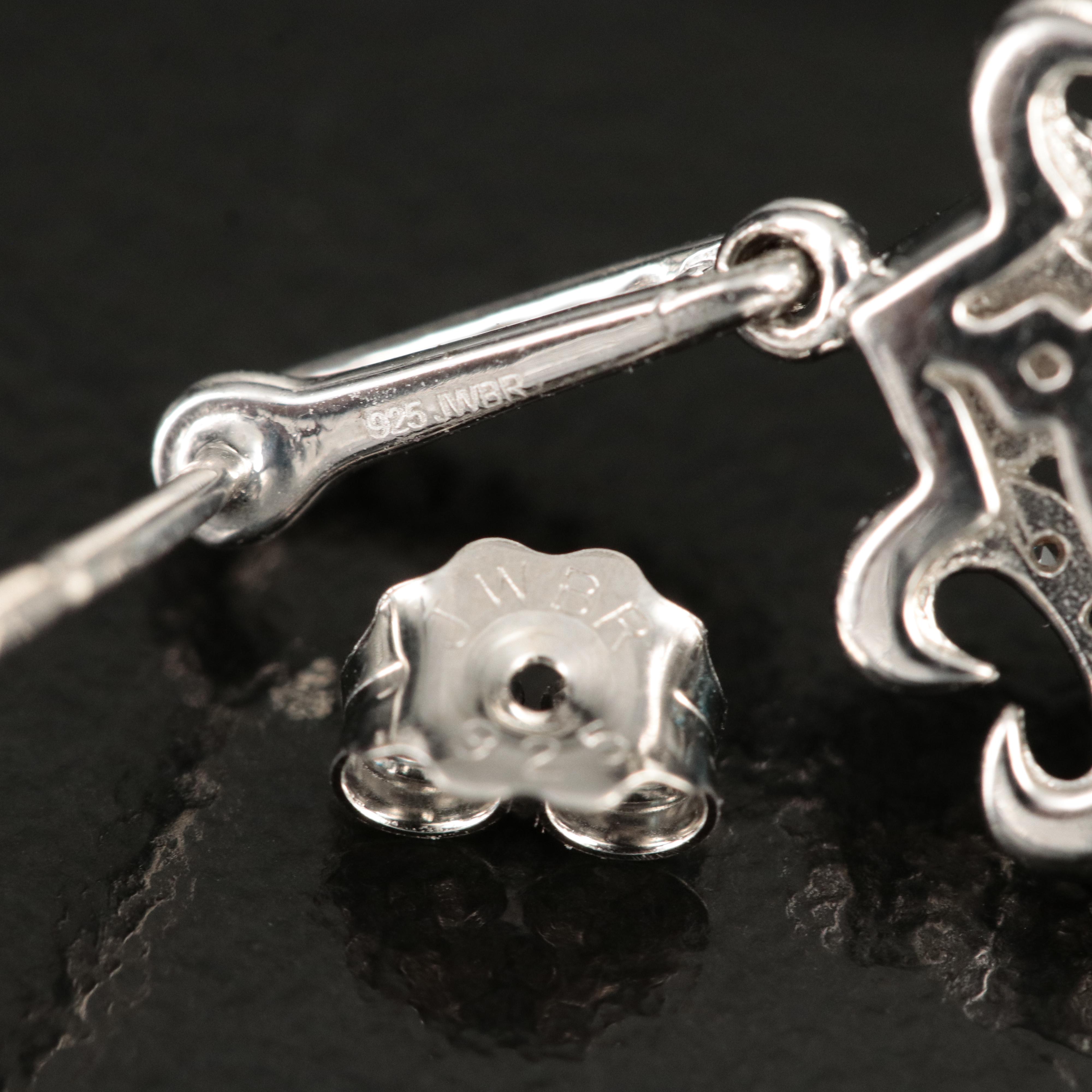 Sterling Swiss Blue Topaz and Sapphire Earrings