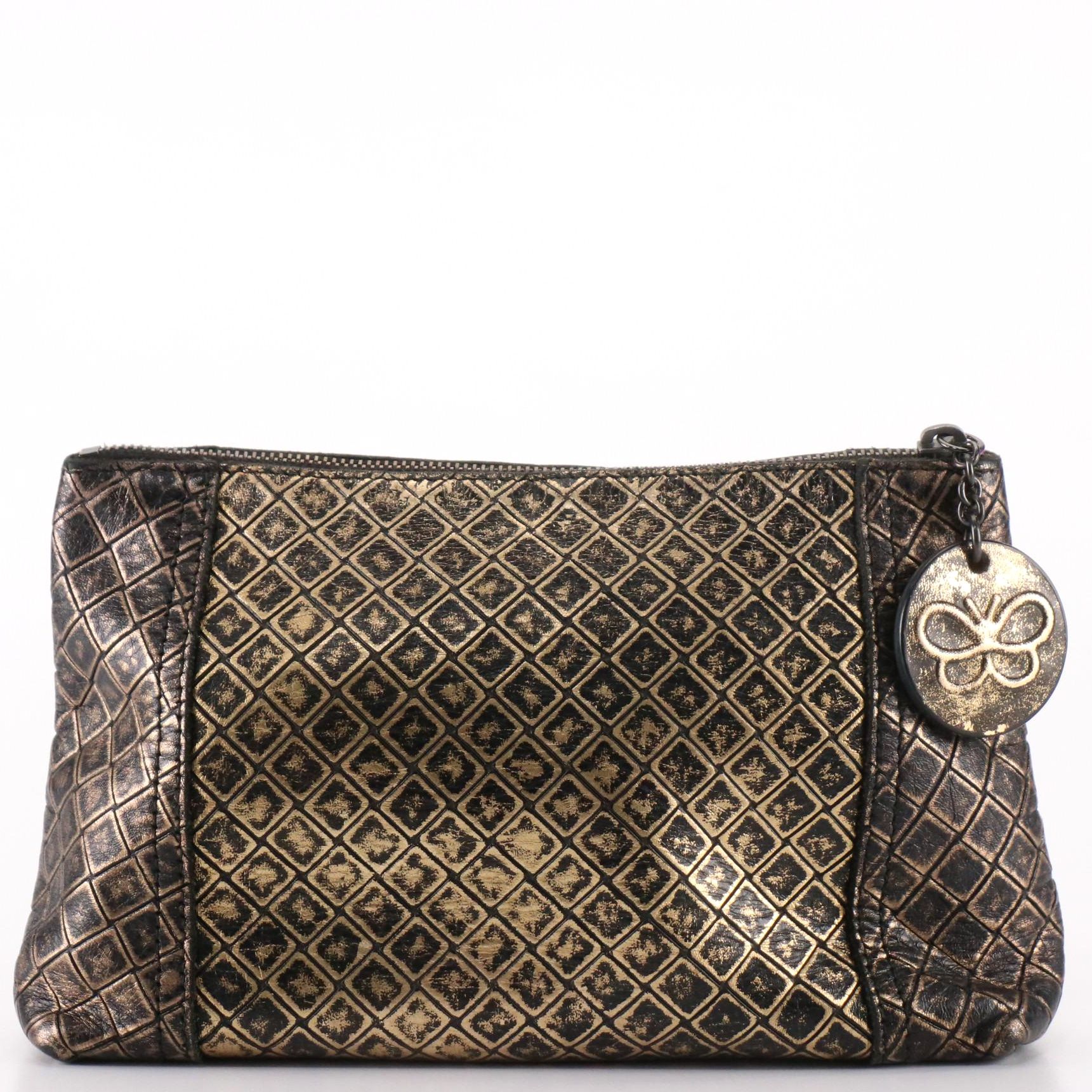 Bottega Veneta Zip Pouch in Intrecciomirage Nappa Leather