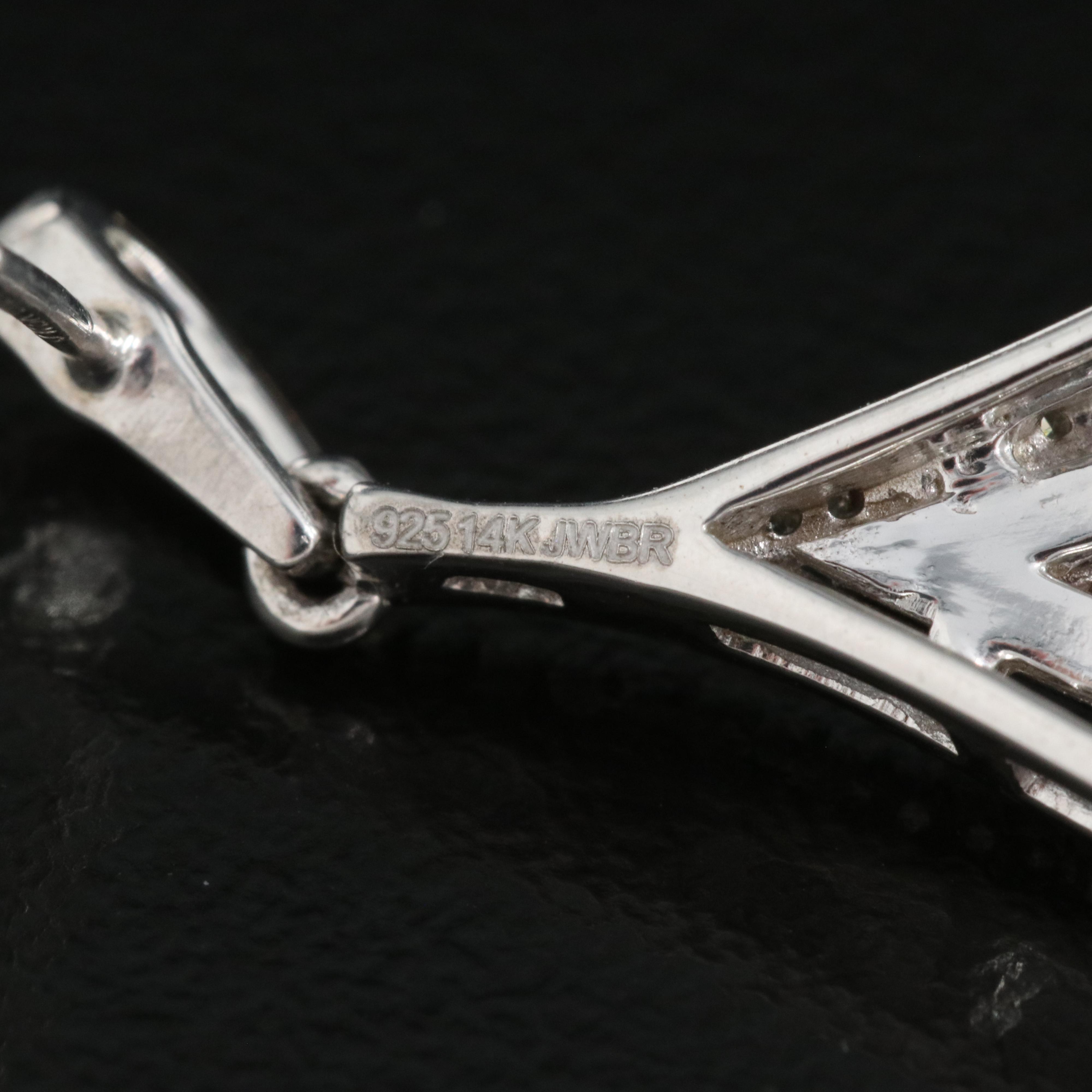 Sterling Pearl and Diamond Earrings with 14K Accents