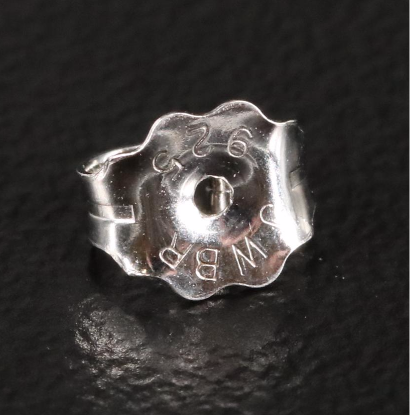 Sterling Cubic Zirconia Devil Heart Earrings