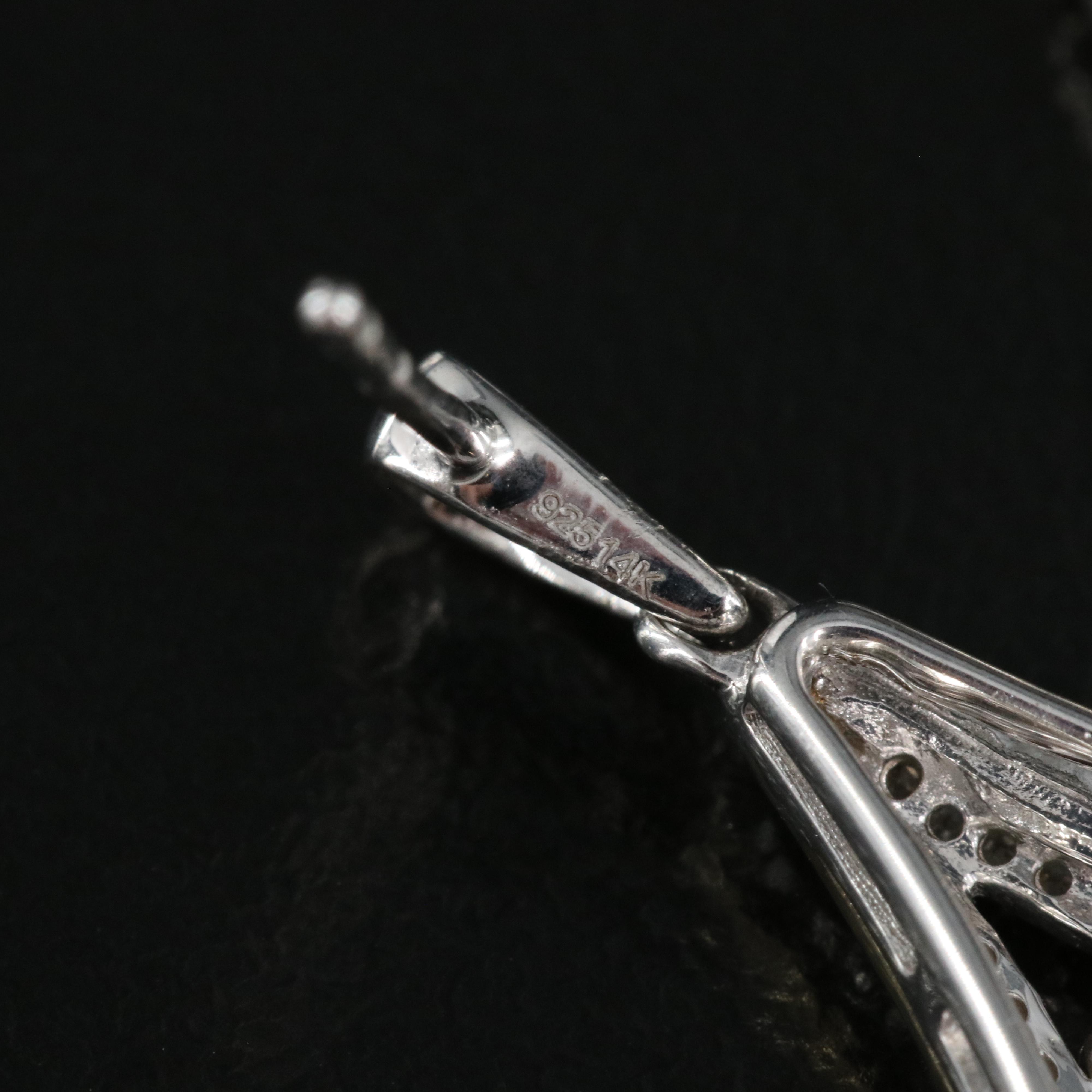 Sterling Pearl and Diamond Earrings with 14K Accents