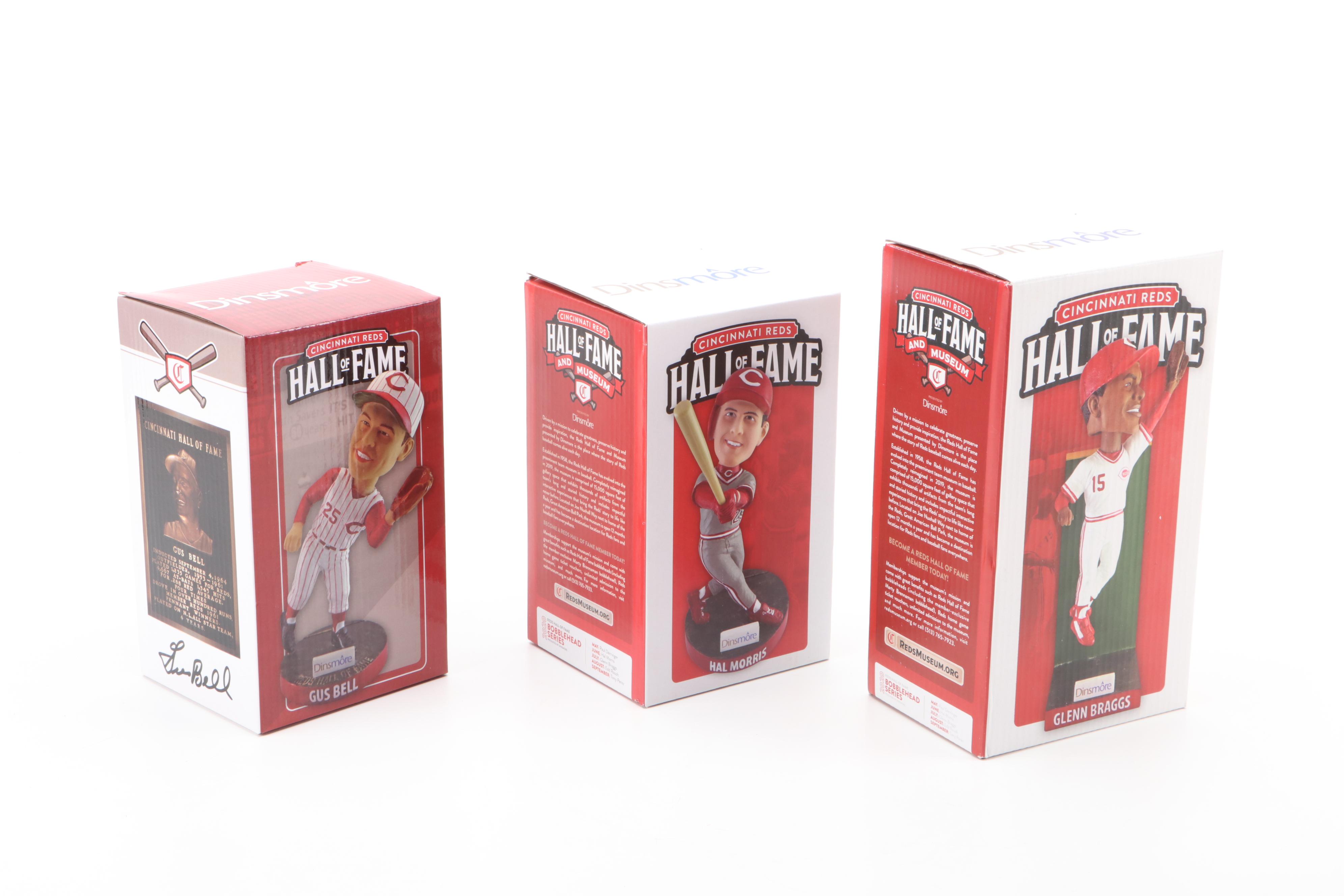 Tony Perez and Other Cincinnati Reds Bobbleheads, with Dave Parker, Hal Morris