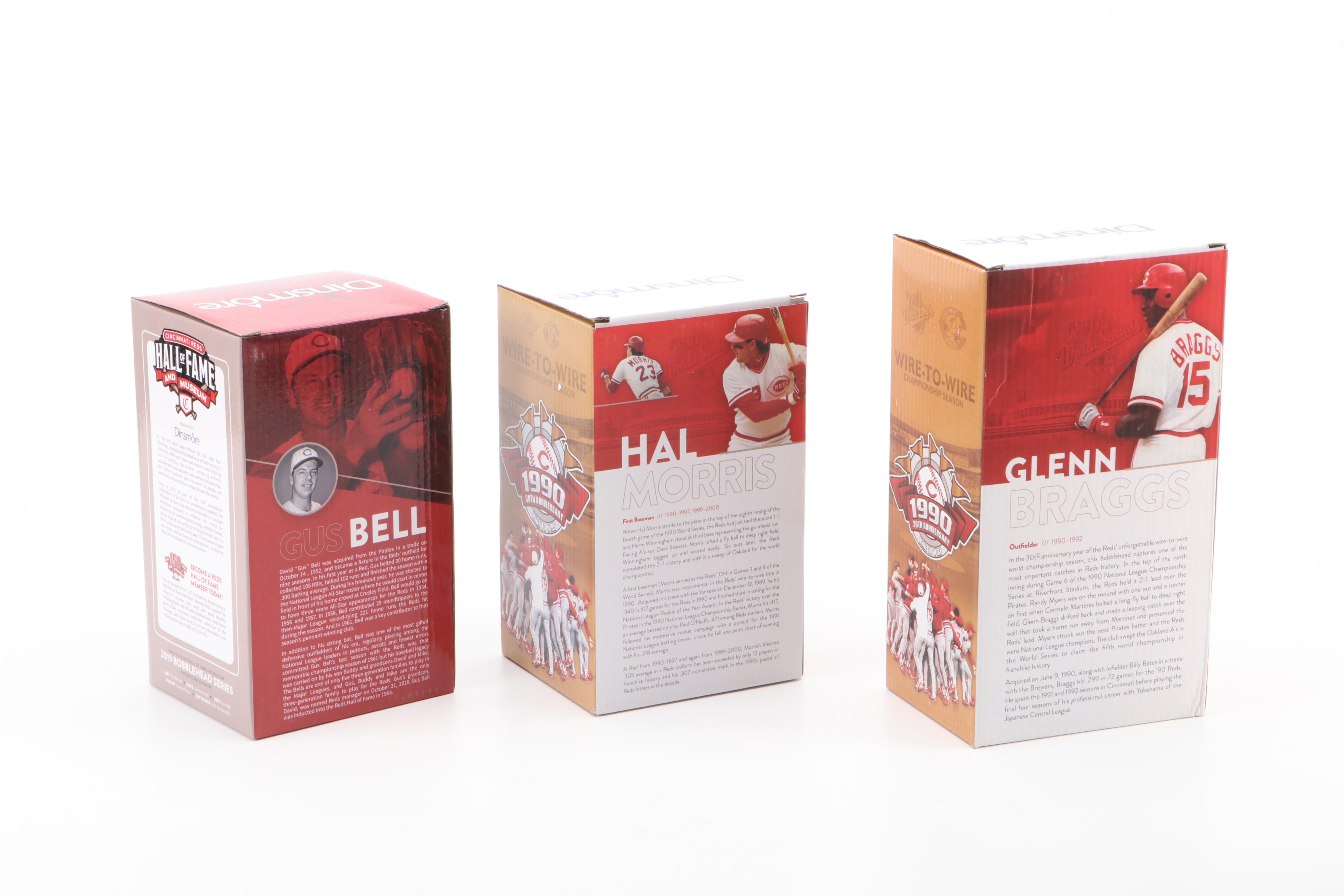 Tony Perez and Other Cincinnati Reds Bobbleheads, with Dave Parker, Hal Morris