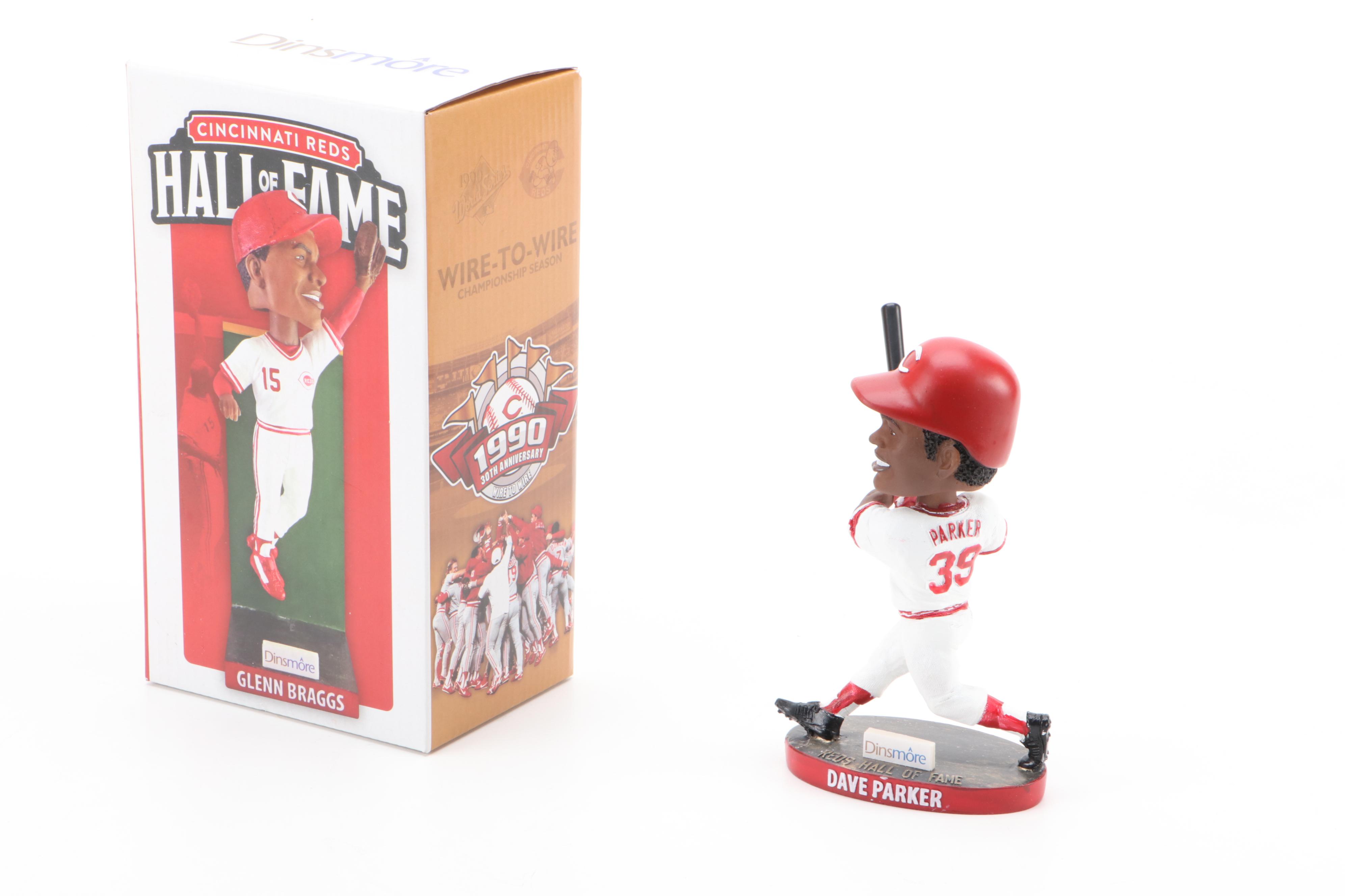 Tony Perez and Other Cincinnati Reds Bobbleheads, with Dave Parker, Hal Morris