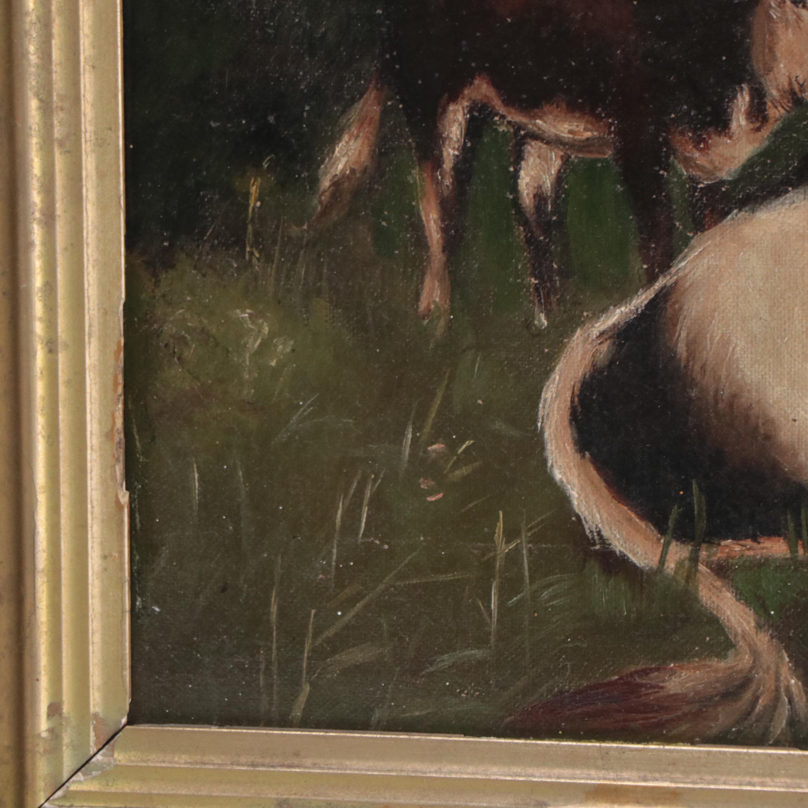 A. Lekert Oil Painting of Cow Portrait, 1921