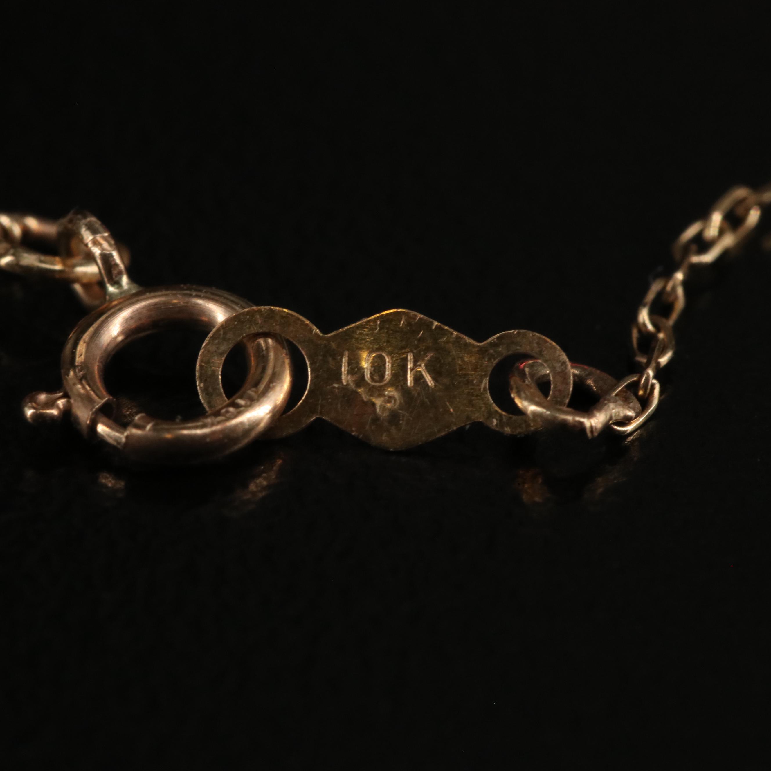 10K Pearl Station Necklace