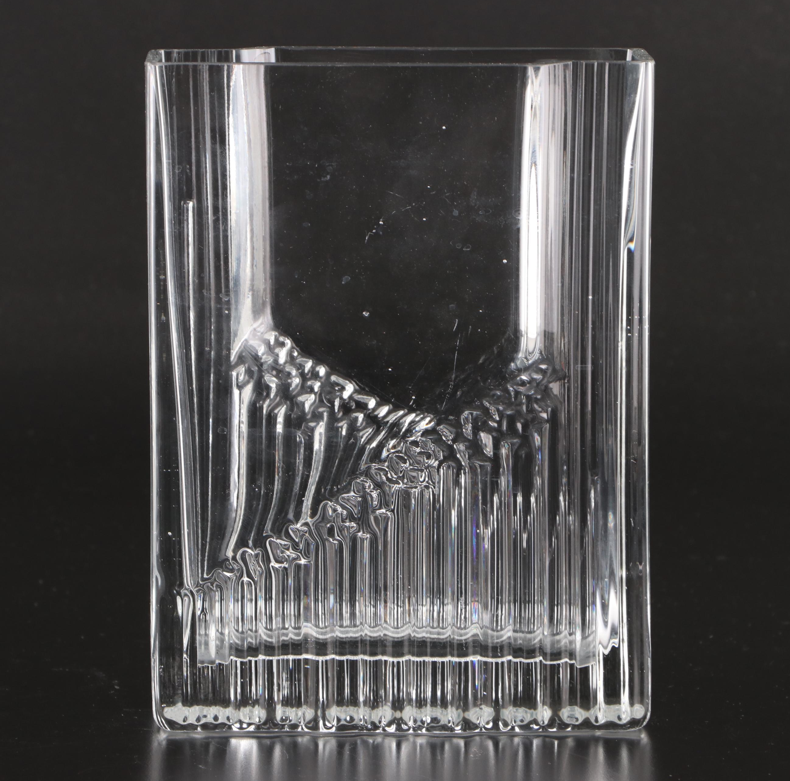 Littala "Sointu" Glass Vase with Other Glass Vases, Mid to Late 20th Century