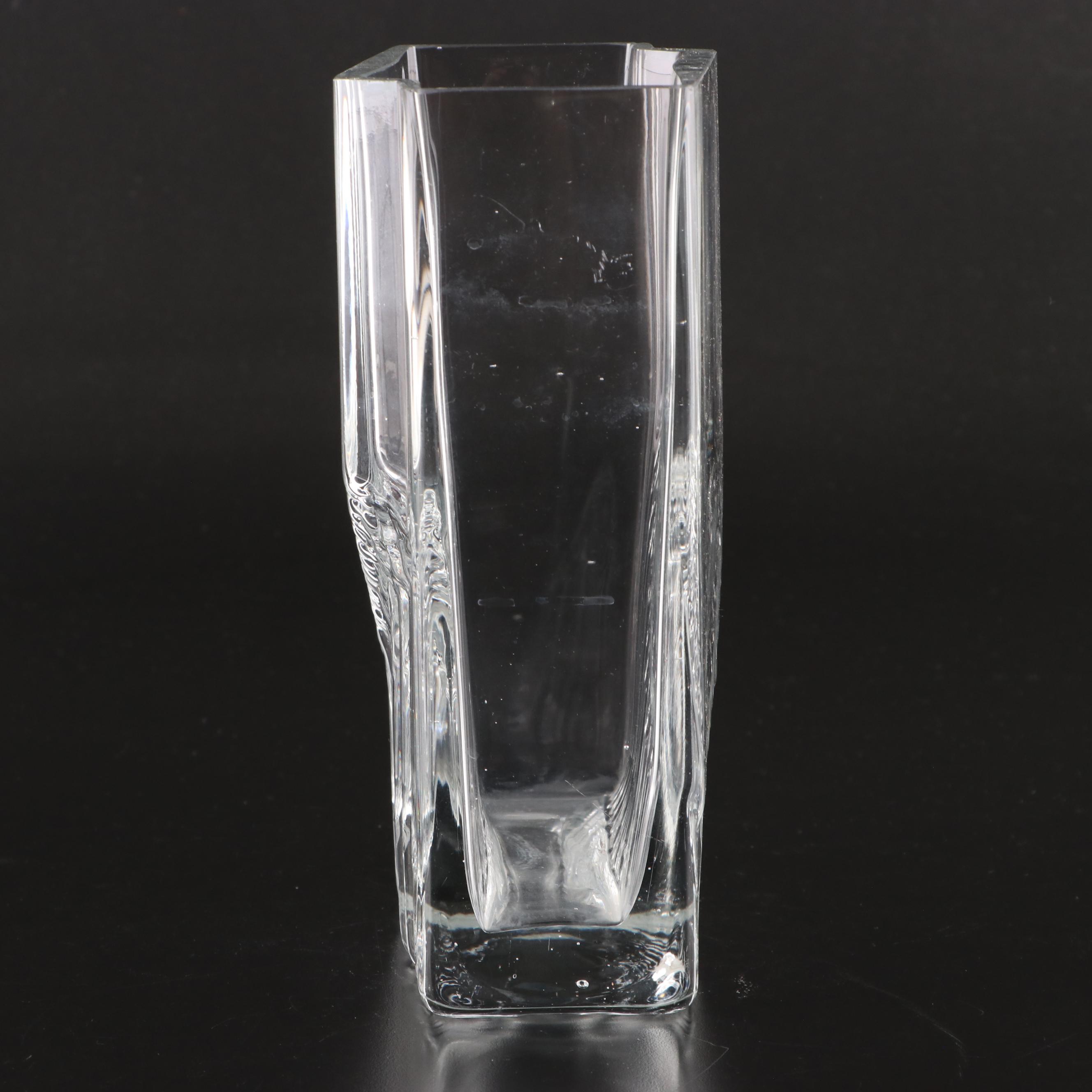 Littala "Sointu" Glass Vase with Other Glass Vases, Mid to Late 20th Century