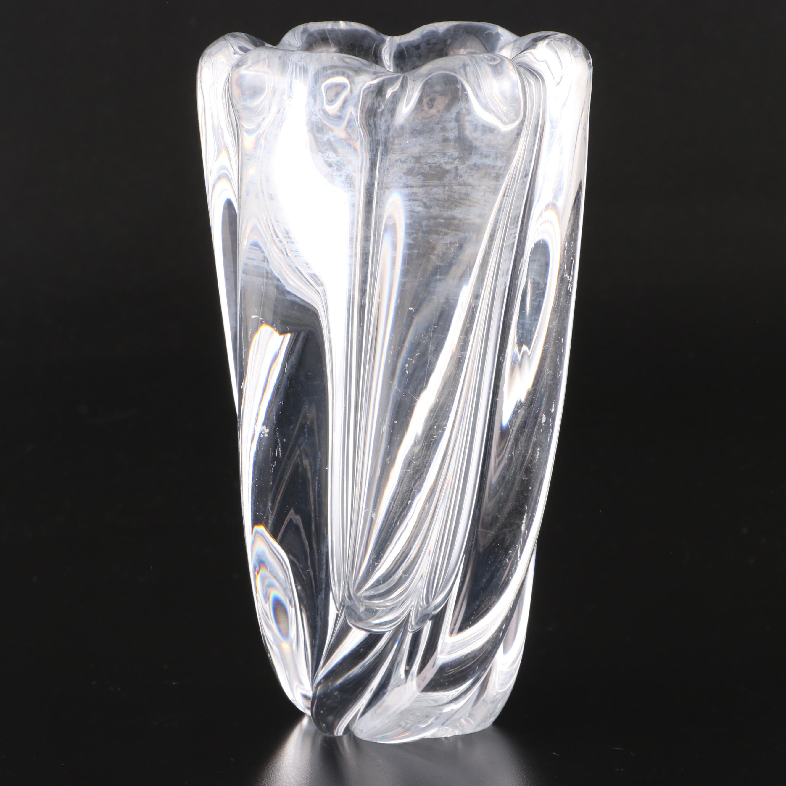 Littala "Sointu" Glass Vase with Other Glass Vases, Mid to Late 20th Century