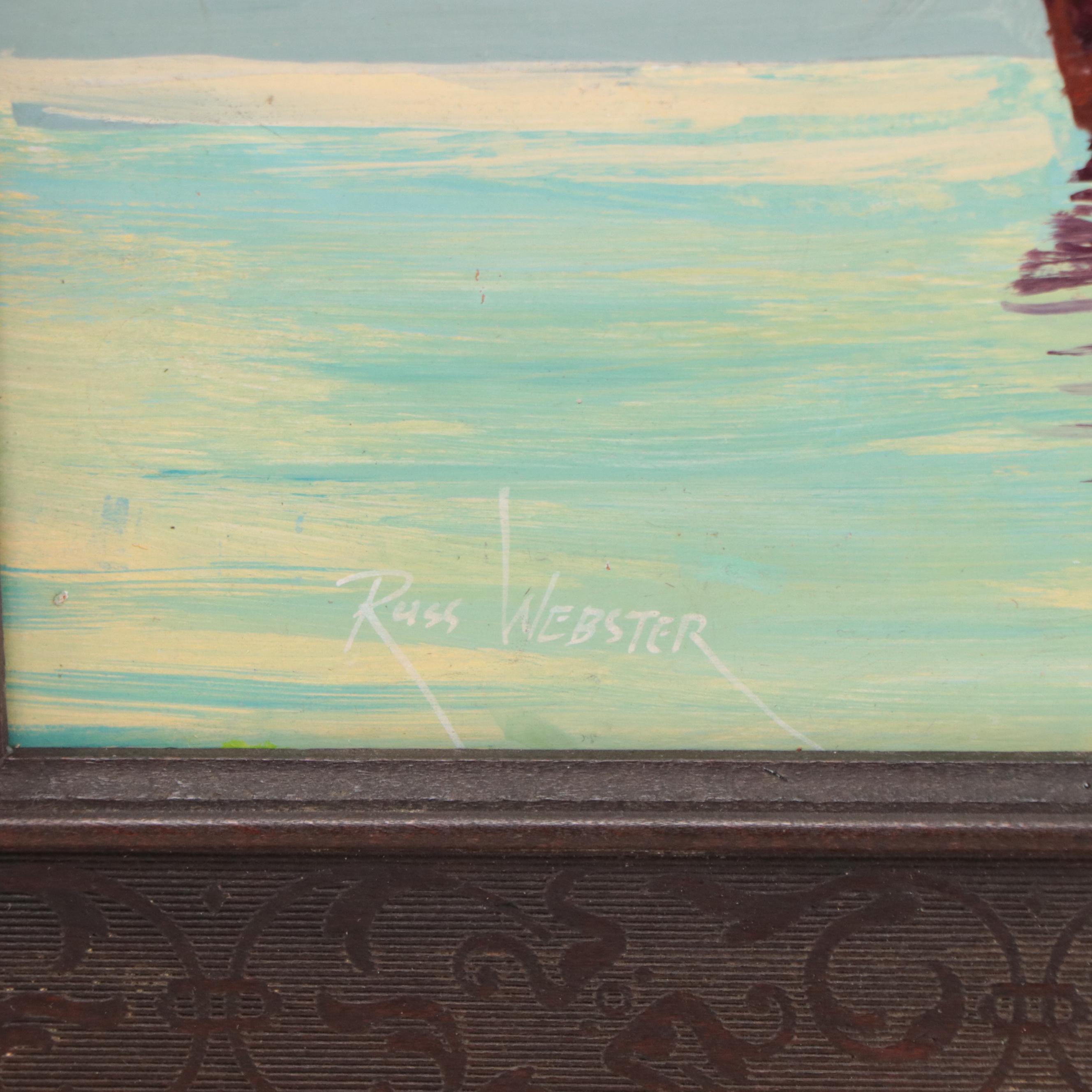 Russ Webster Oil Painting of Sailboat