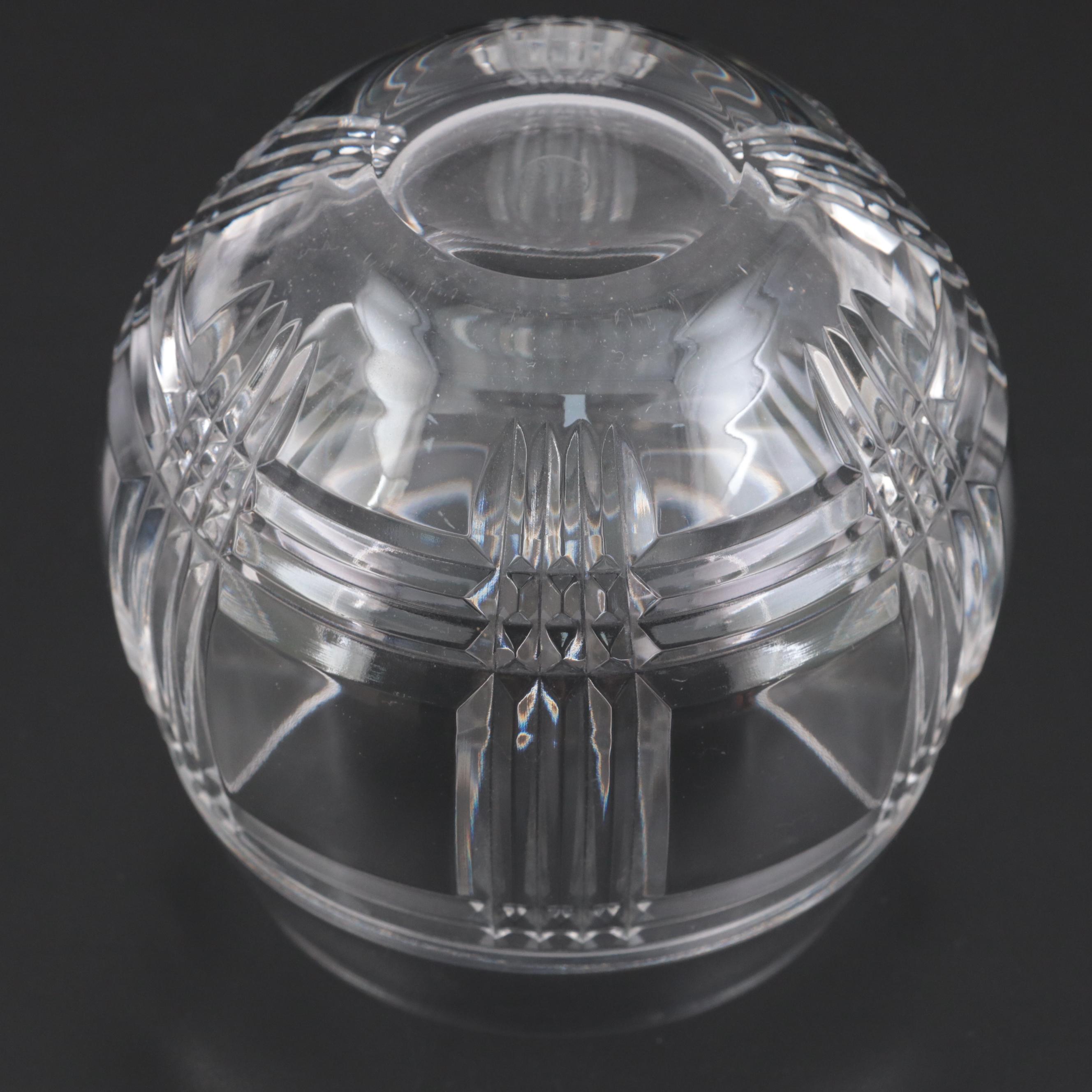 Ralph Lauren Crystal "Glen Plaid" Double Old Fashioned and Roly Poly Glasses