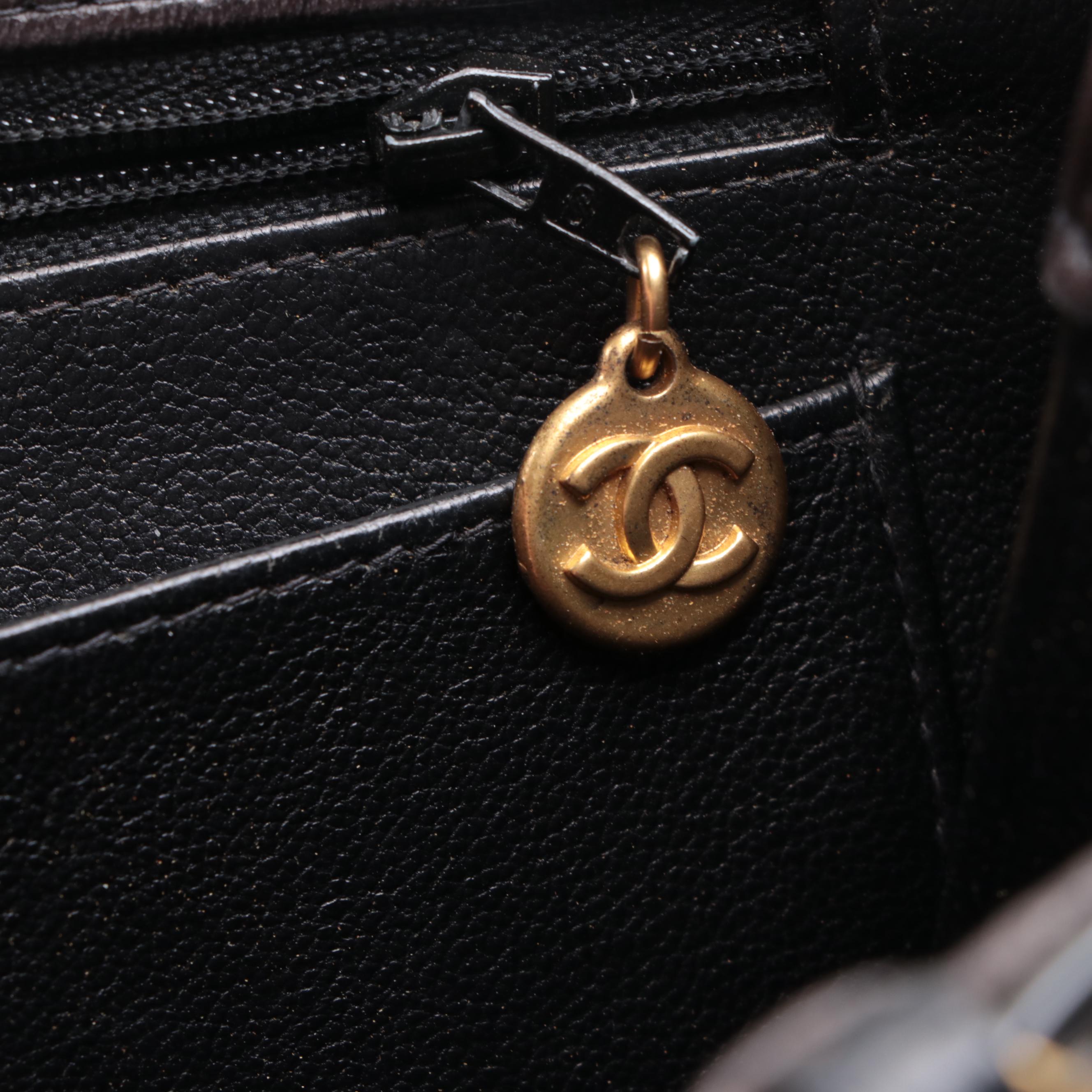 Chanel Diamond Quilted Patent Leather Handbag