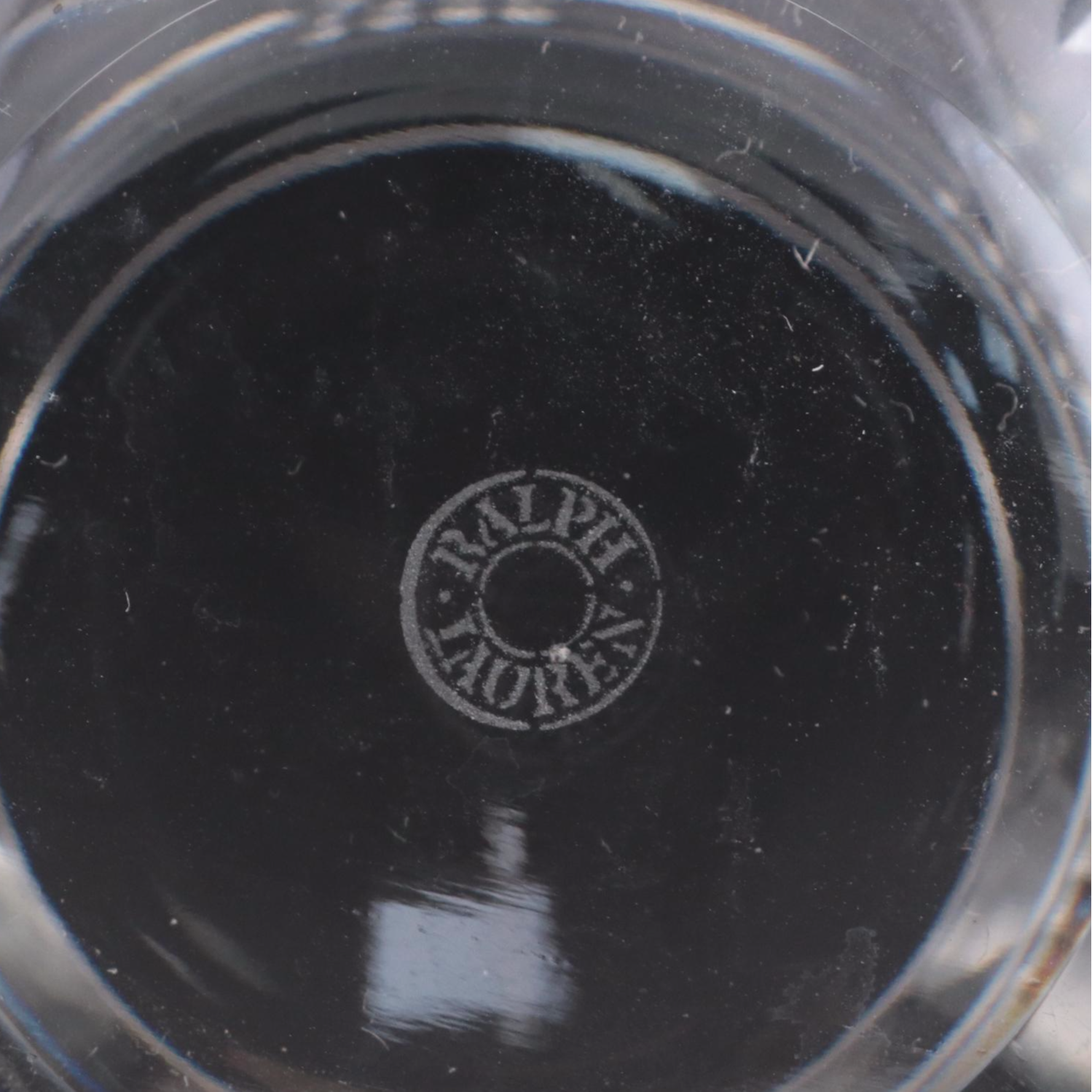 Ralph Lauren Crystal "Glen Plaid" Double Old Fashioned and Roly Poly Glasses