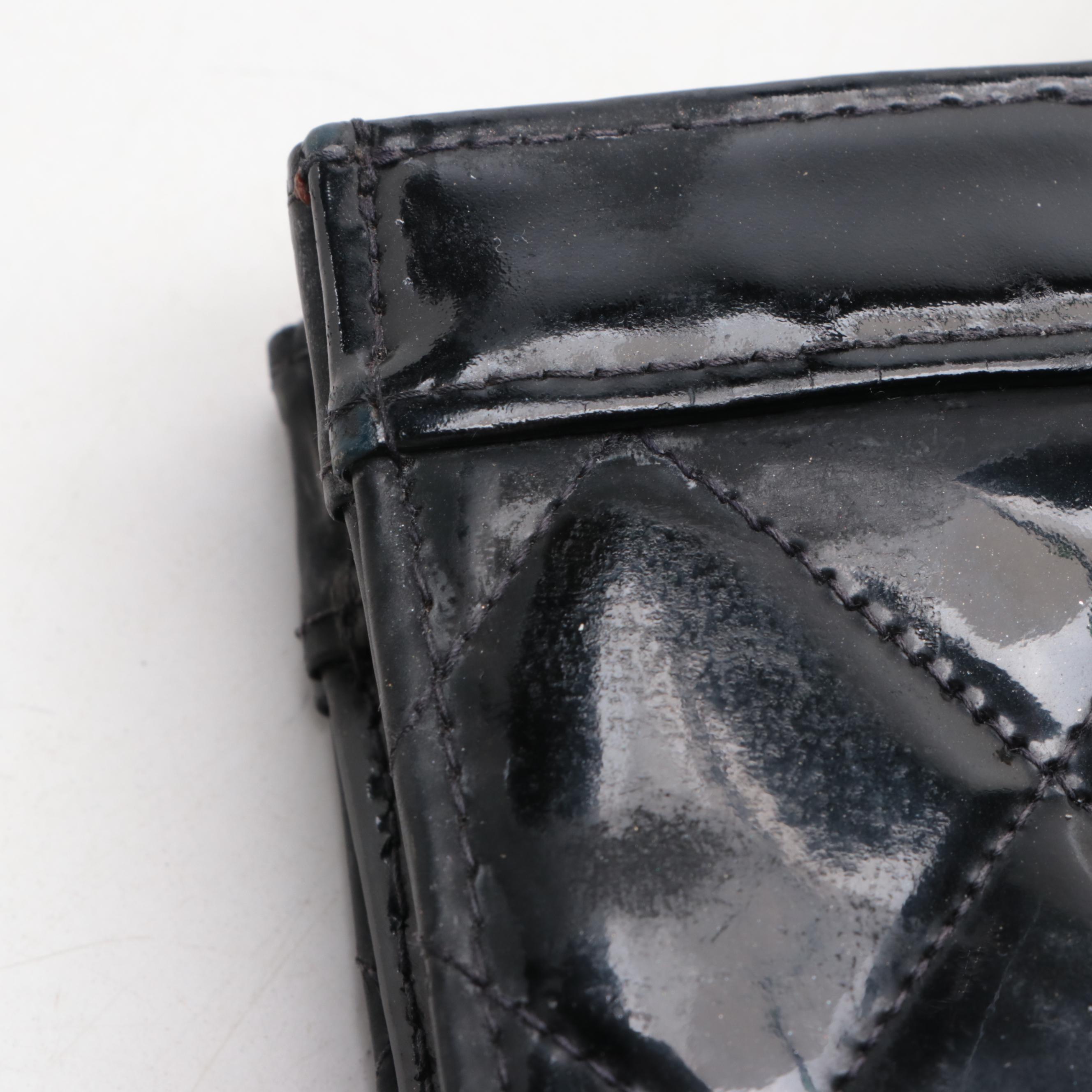 Chanel Diamond Quilted Patent Leather Handbag