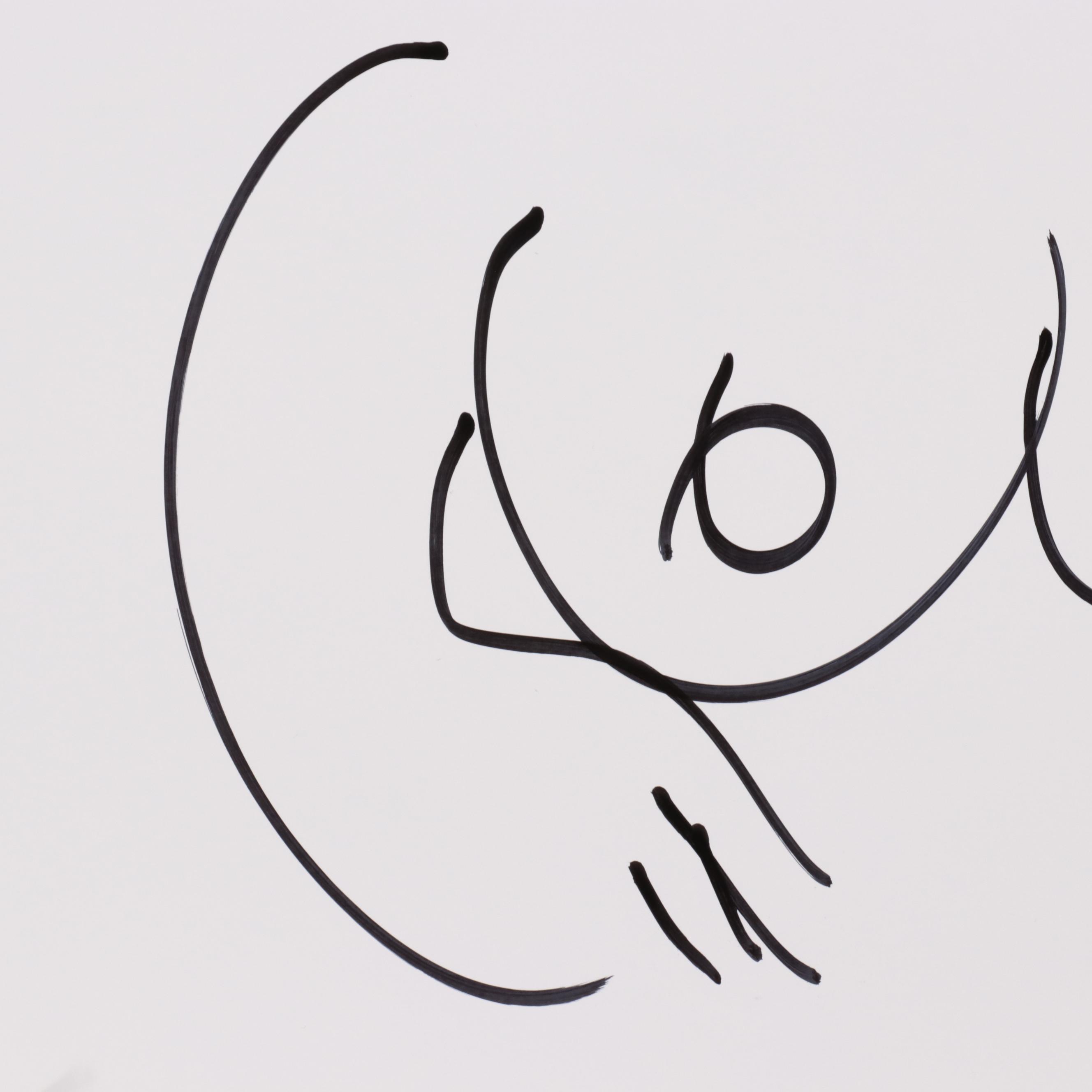 Peter Keil Abstract Ink Portrait Drawing