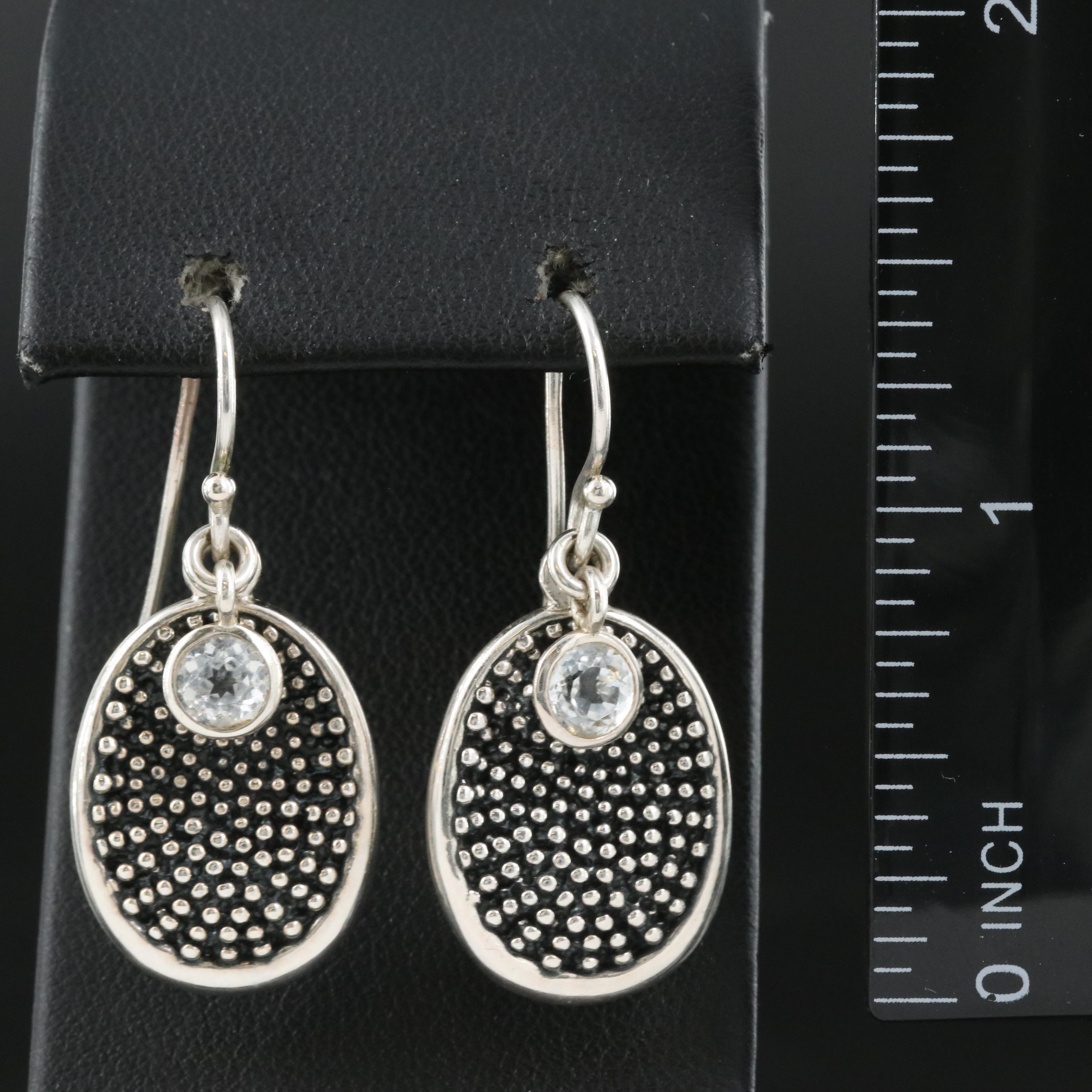 Michael Dawkins Sterling Topaz Earrings