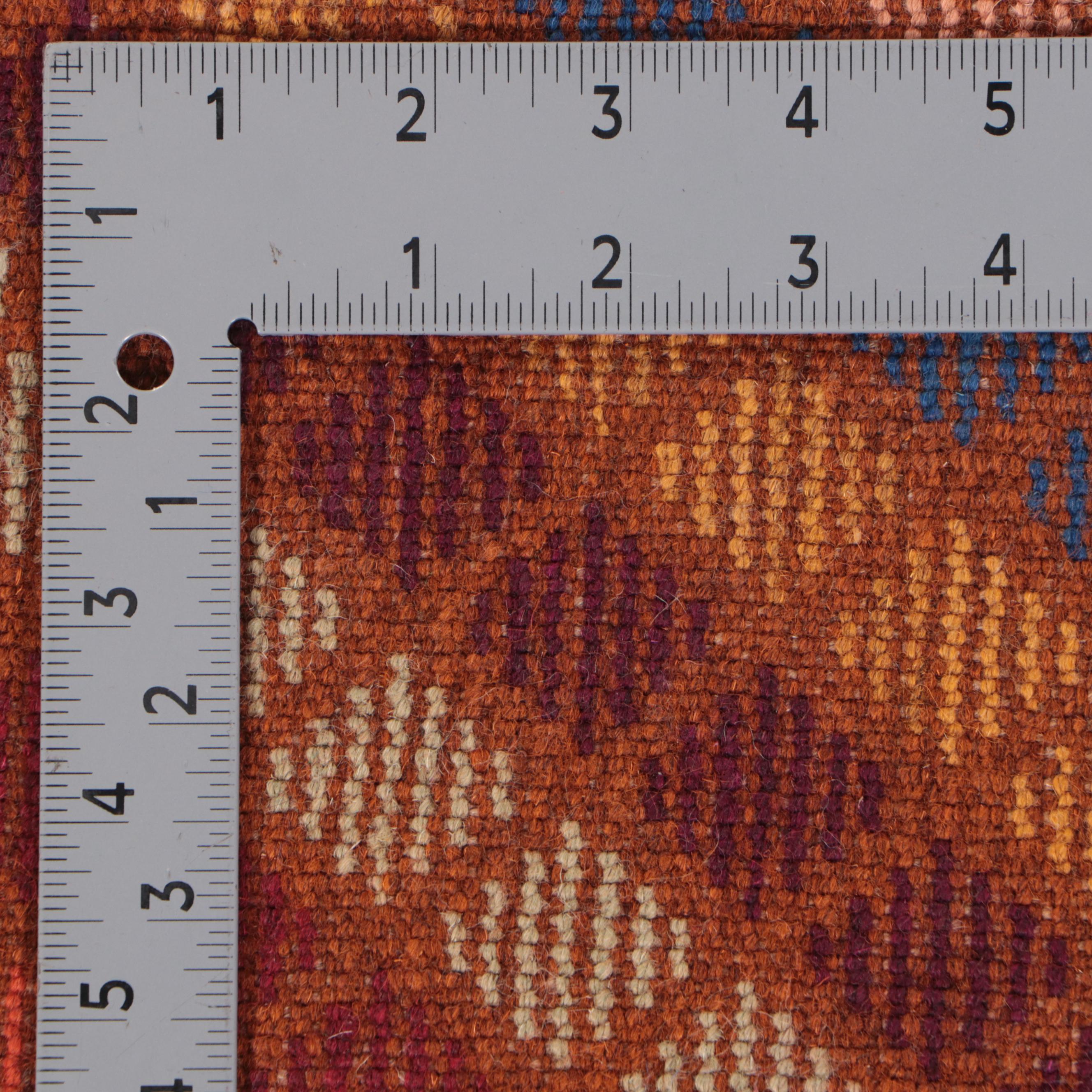 4' x 6'2 Hand-Knotted Indo-Persian Gabbeh Area Rug