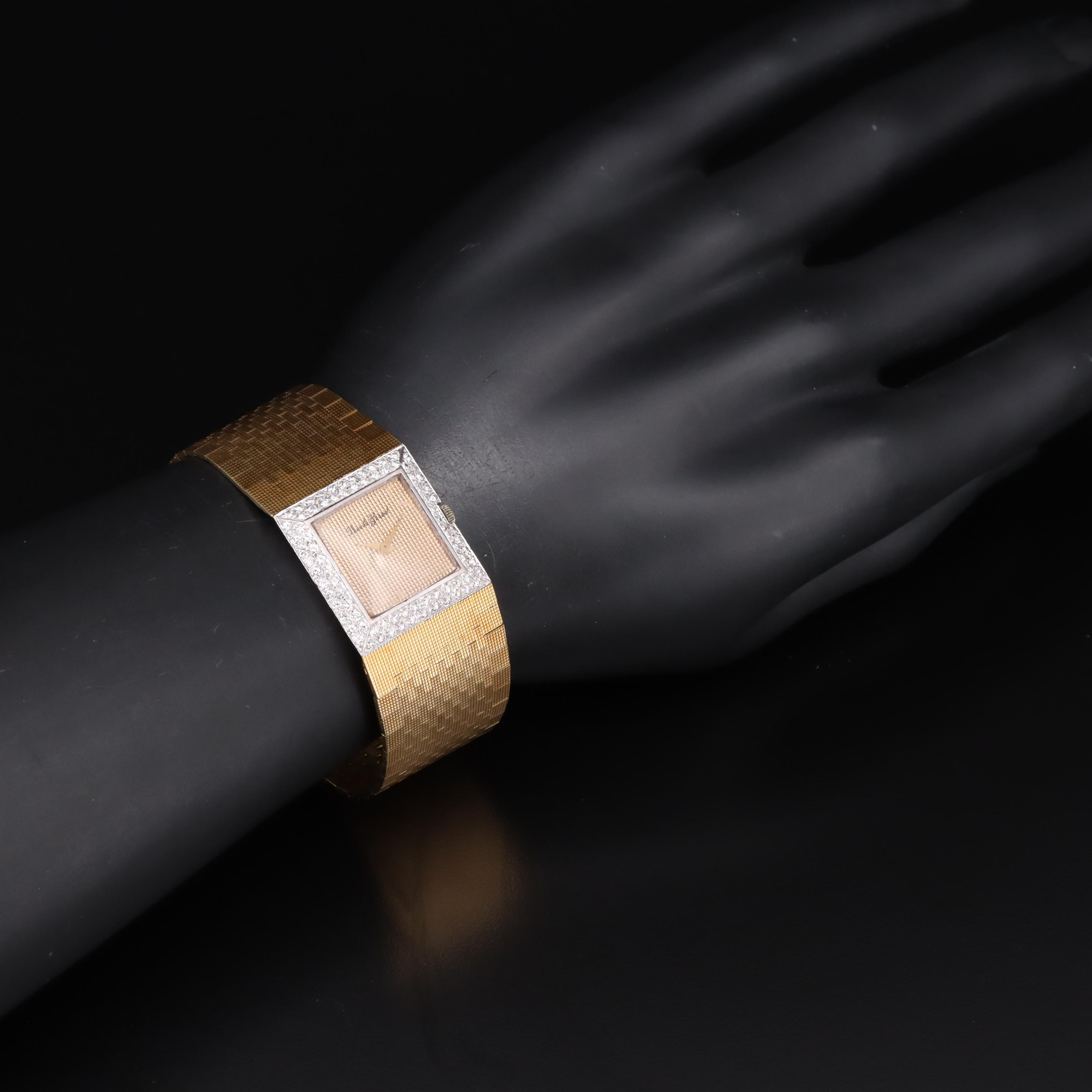 Buche Girod 18K 1.14 CTW Diamond Stem Wind Watch