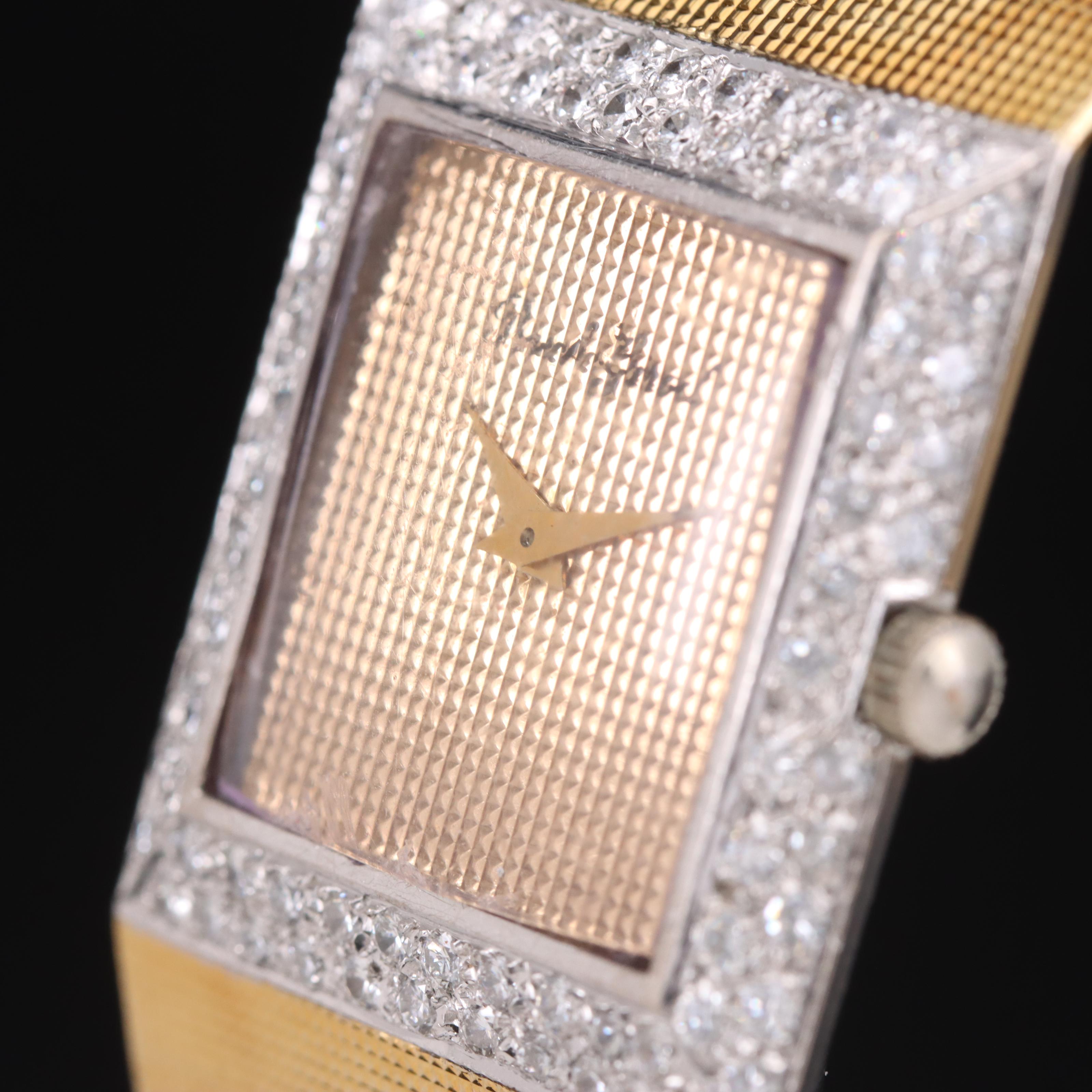 Buche Girod 18K 1.14 CTW Diamond Stem Wind Watch
