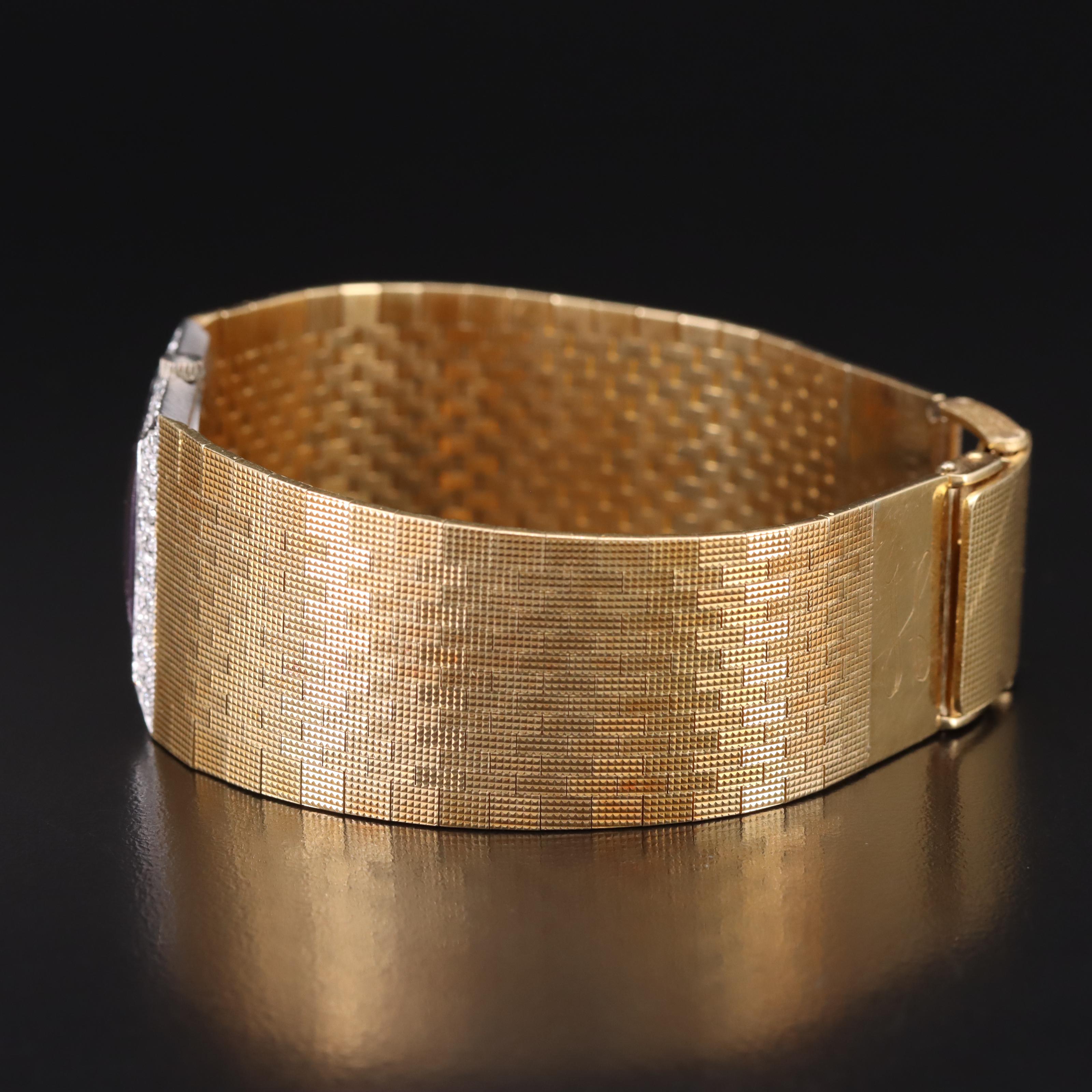 Buche Girod 18K 1.14 CTW Diamond Stem Wind Watch