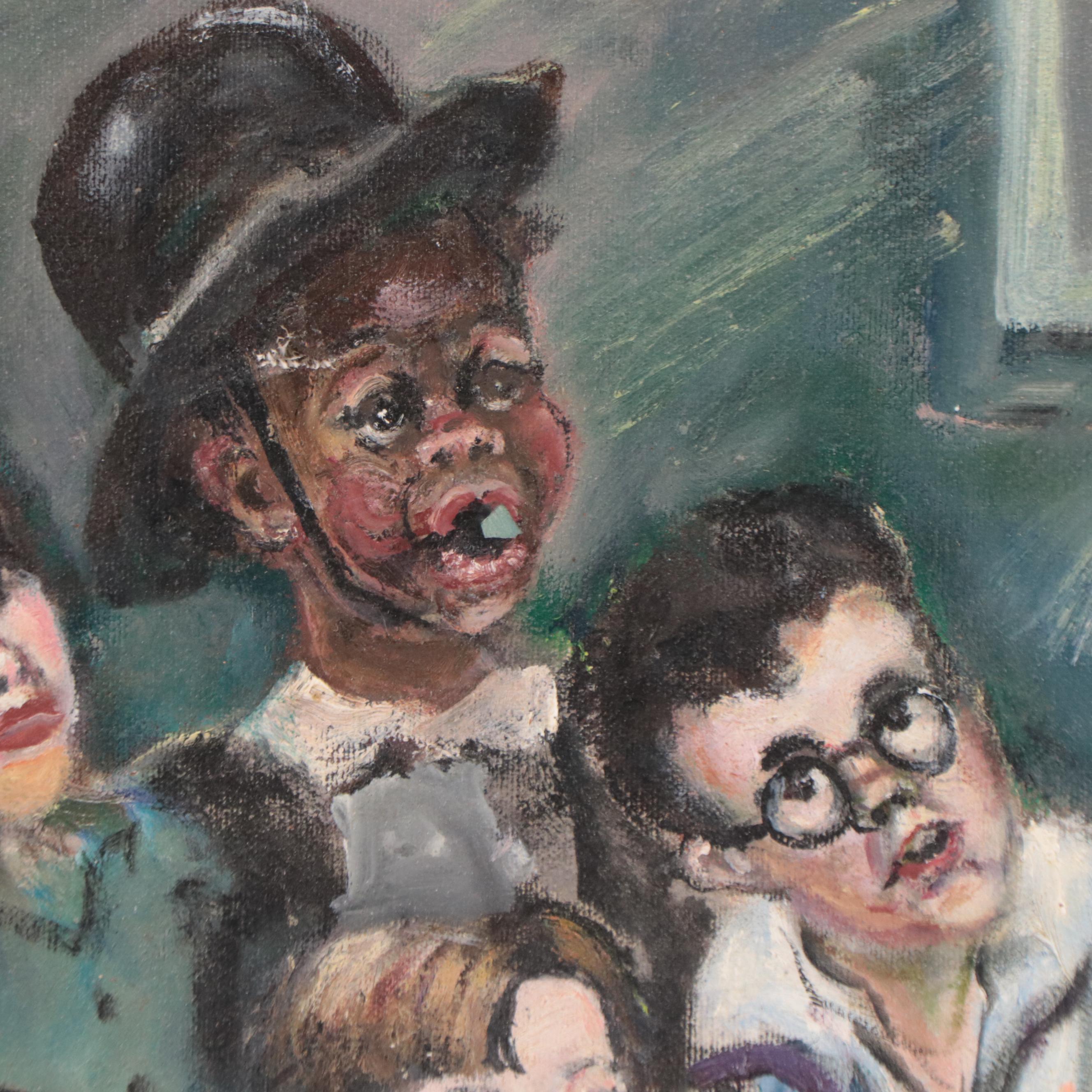 Marilyn Mars Oil Painting of Little Rascals Characters