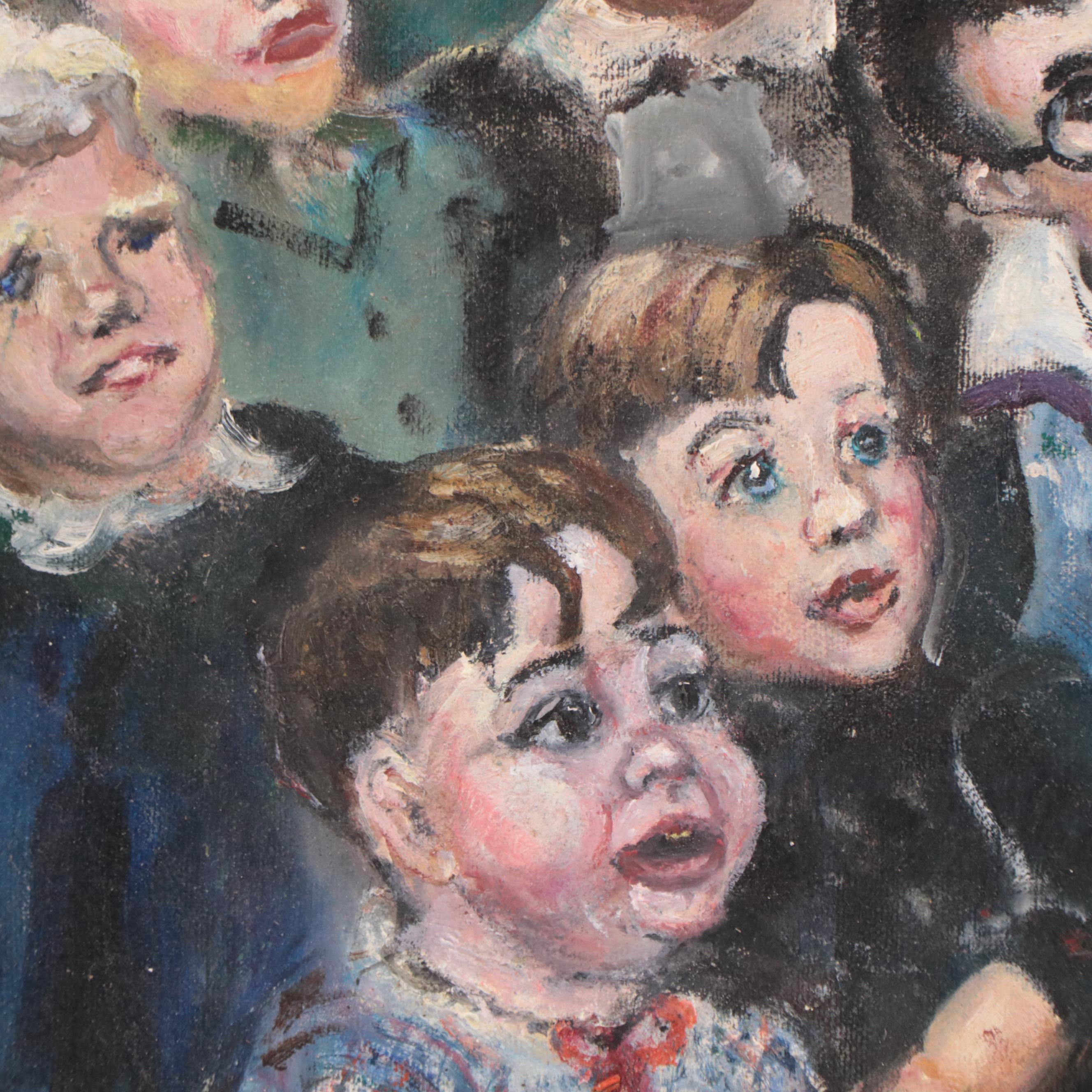 Marilyn Mars Oil Painting of Little Rascals Characters