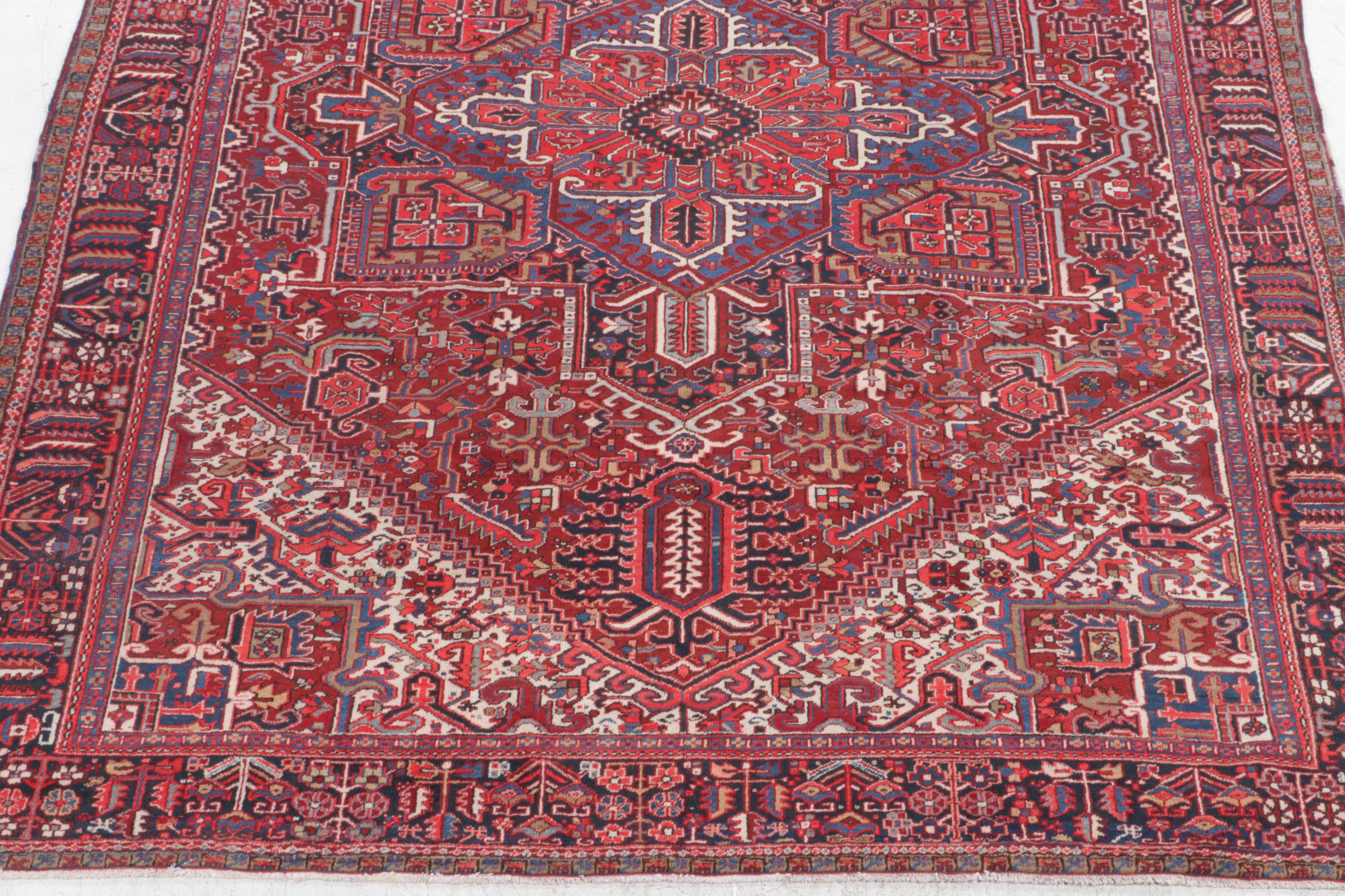 9'11 x 13'3 Hand-Knotted Persian Heriz Room Sized Rug