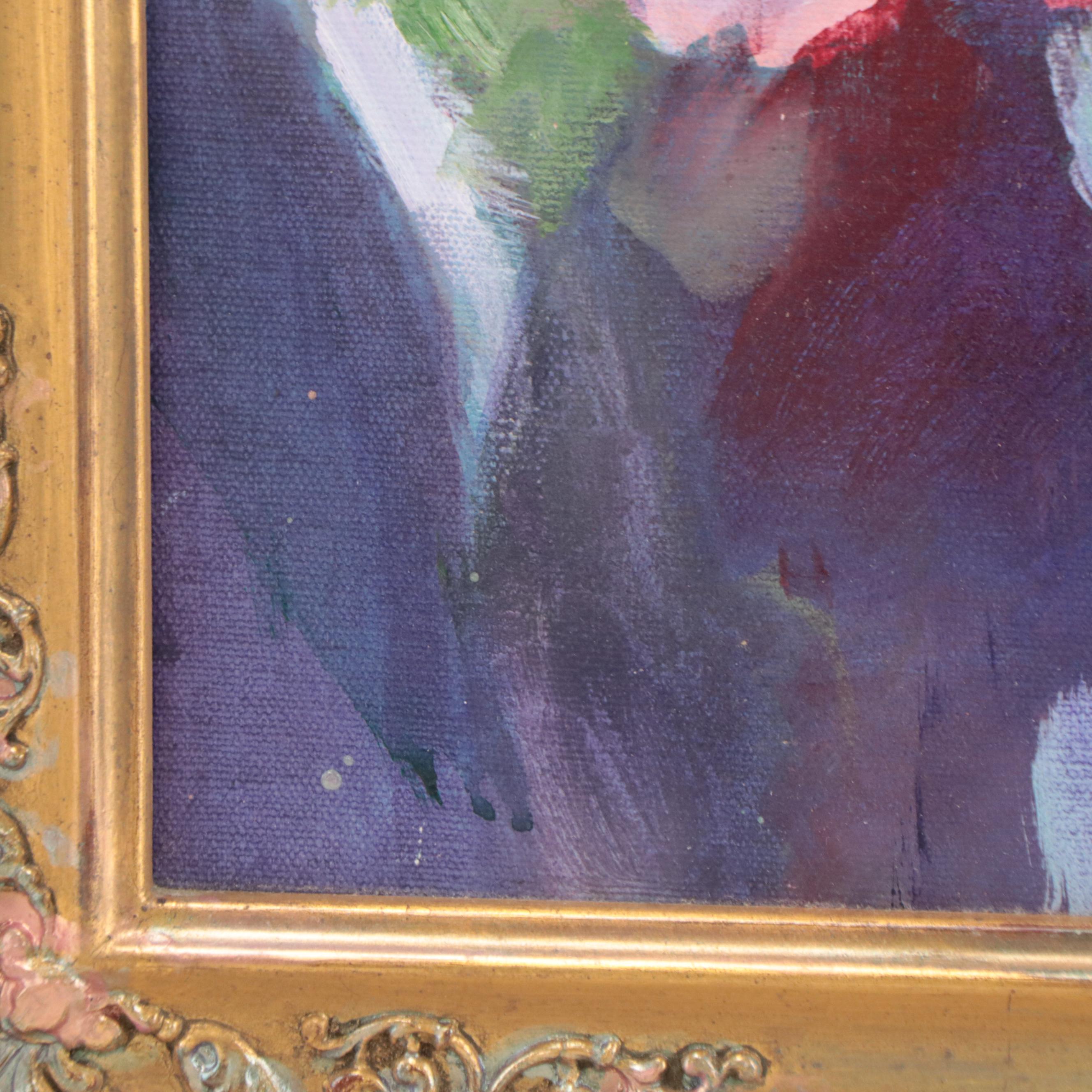 Carol Long Oil Painting of Flowers "Rosy Spring"