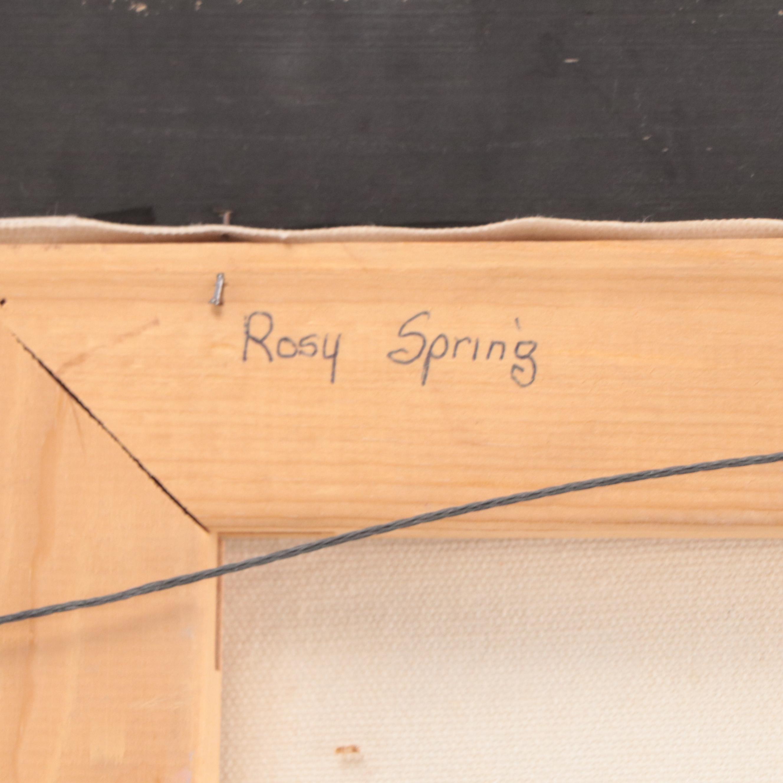 Carol Long Oil Painting of Flowers "Rosy Spring"