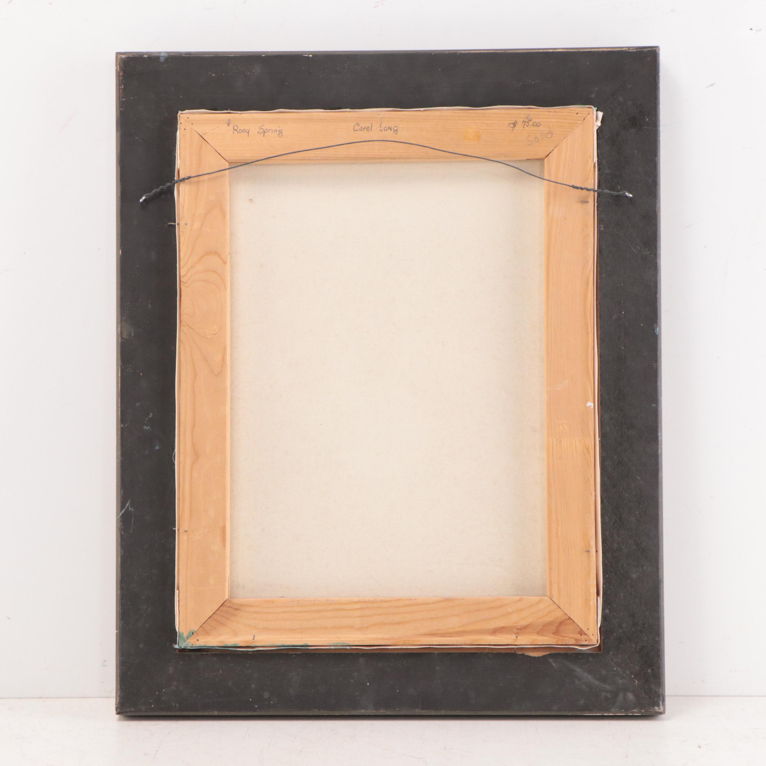 Carol Long Oil Painting of Flowers "Rosy Spring"