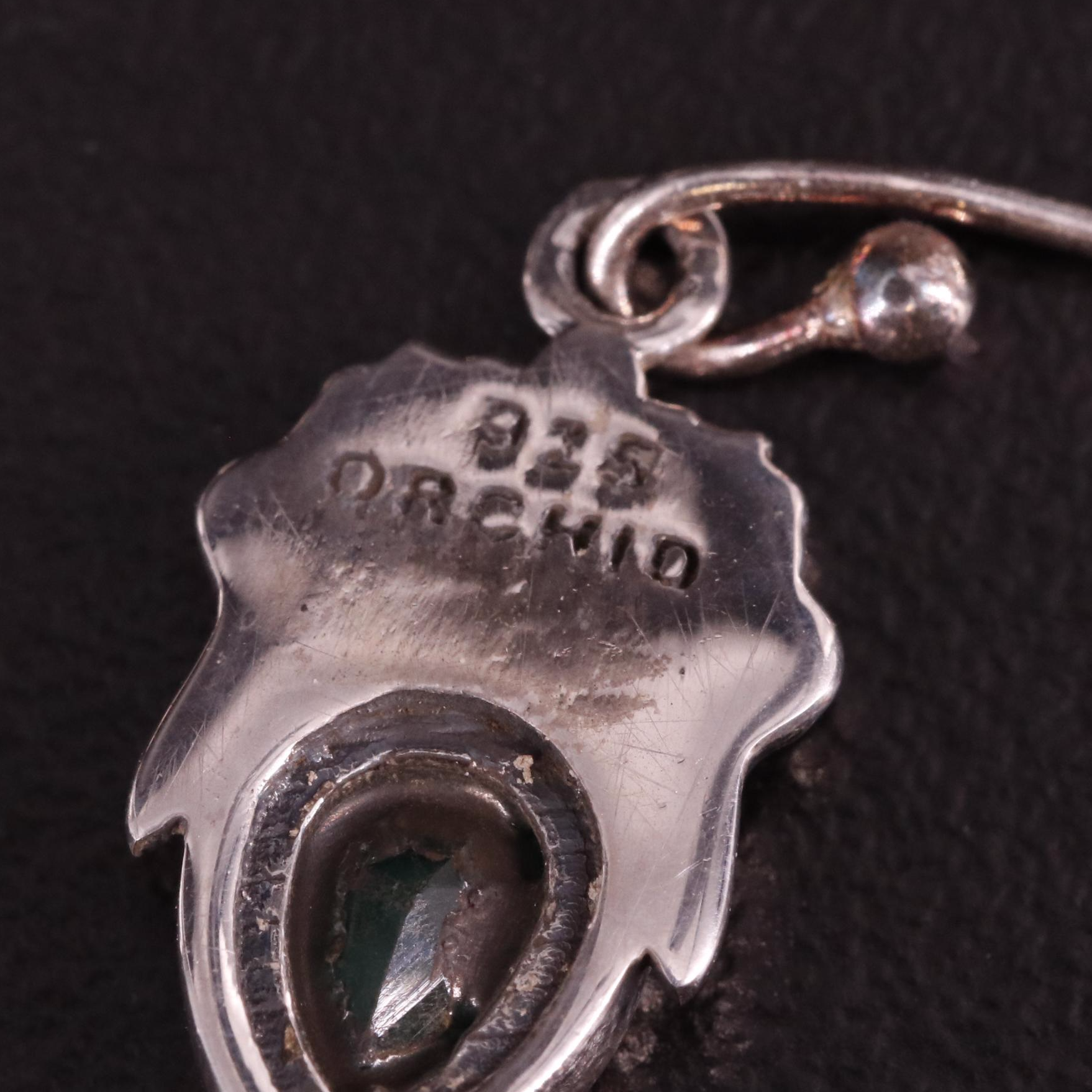 Sterling Emerald Drop Earrings