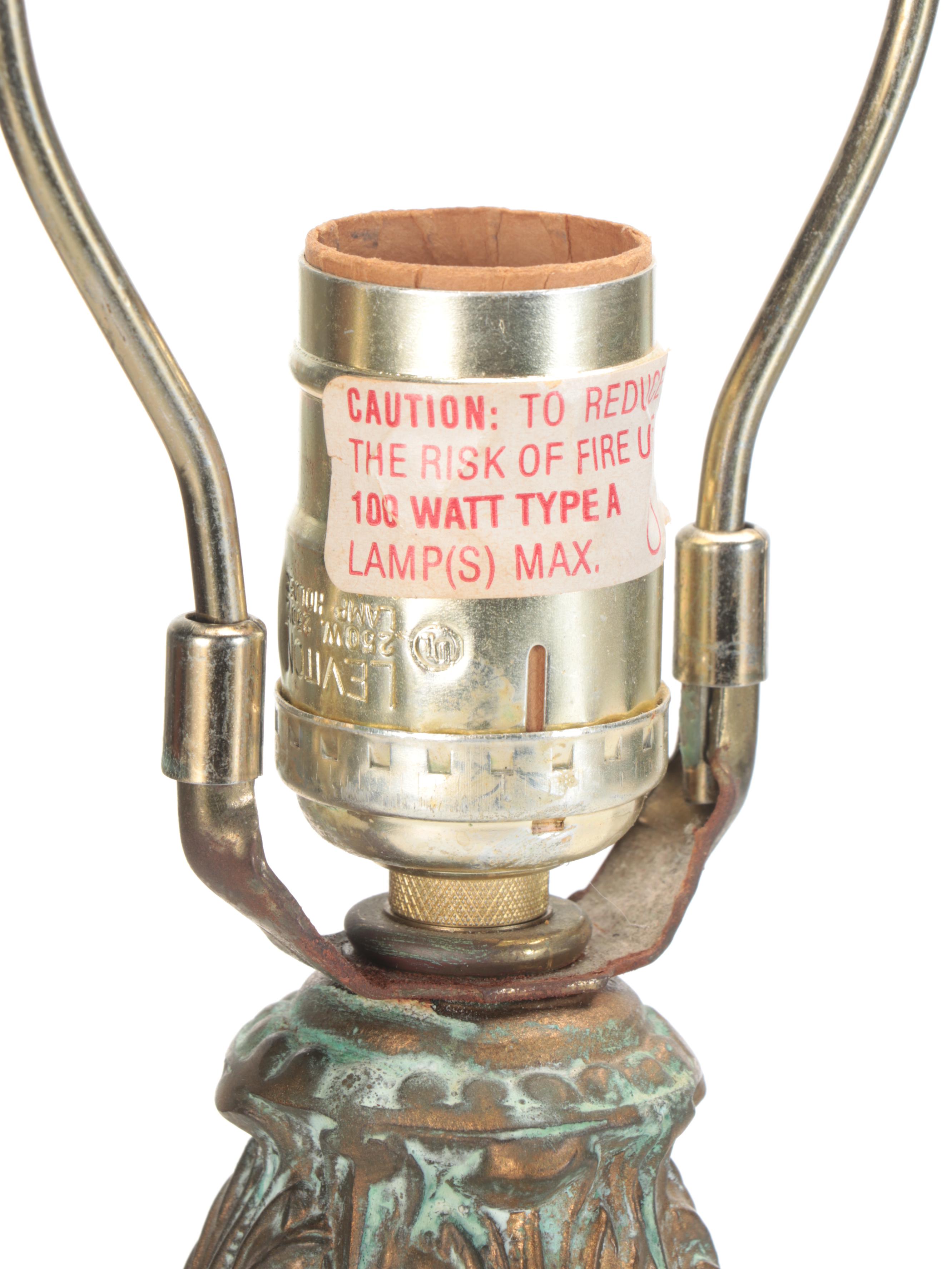 Thomas Kinkade Slag Glass Delphiniums Table Lamp