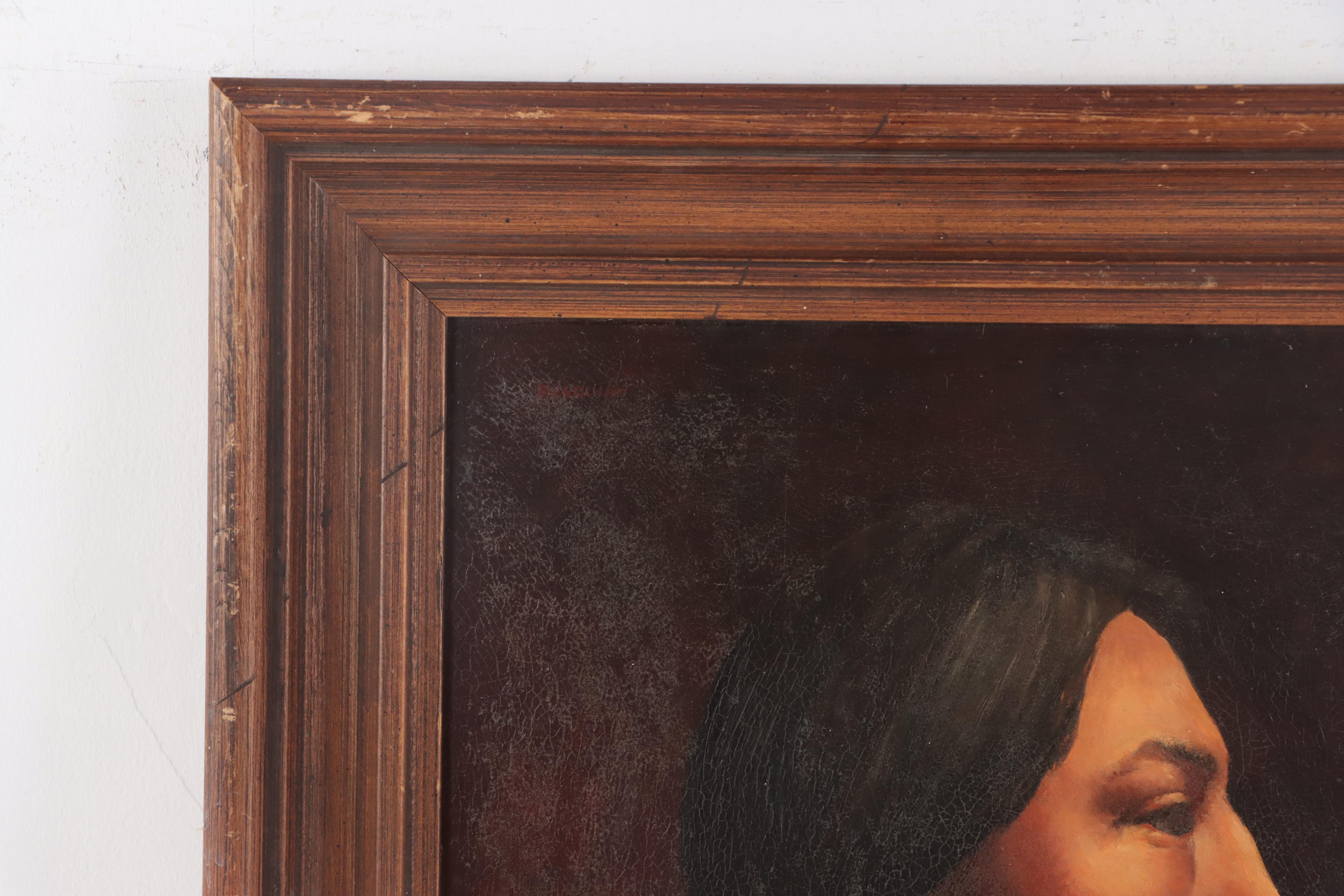 John Dugan Oil Painting "Hesquiaht Squaw," Mid to Late 20th Century