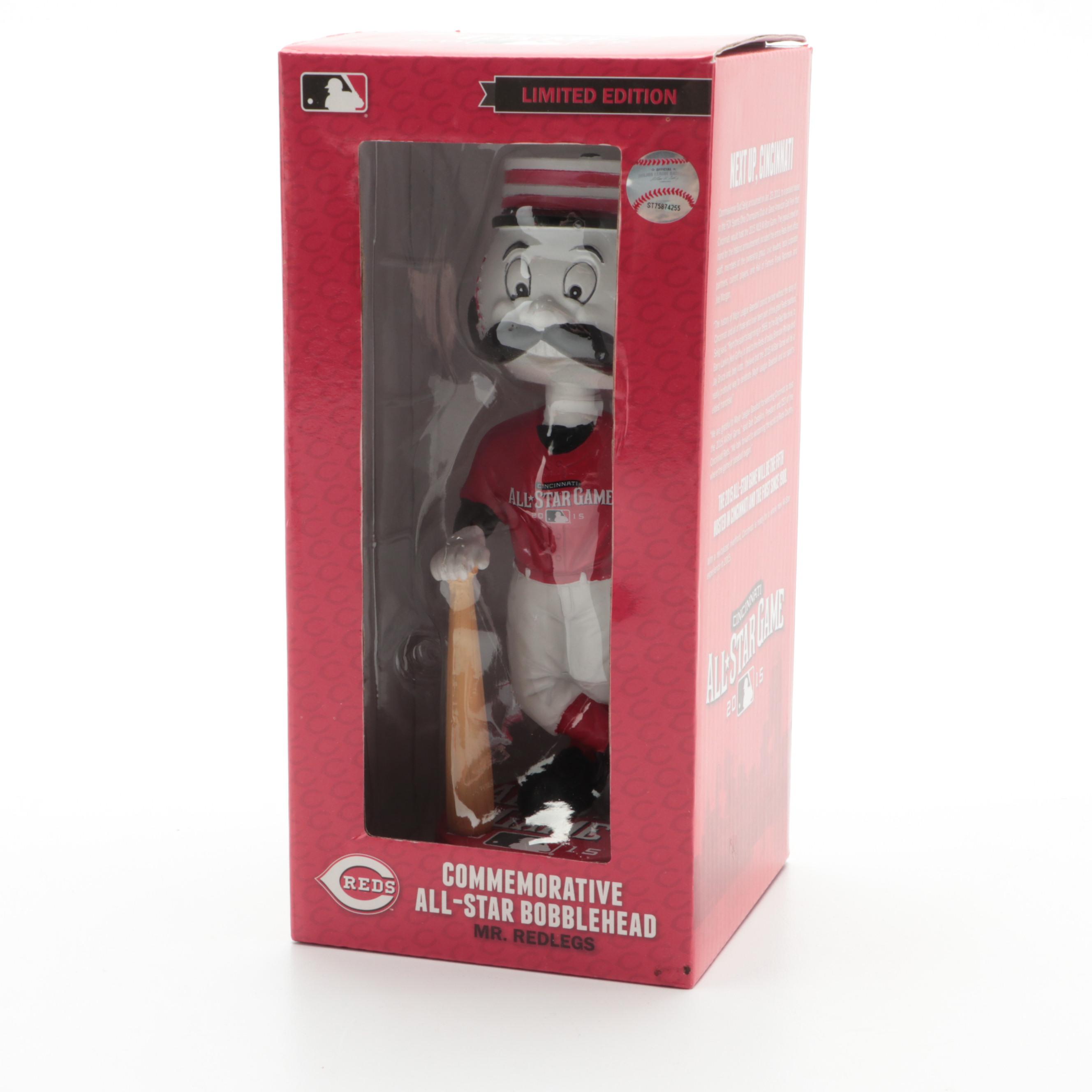 Pete Rose with Other Cincinnati Reds Bobbleheads, Barry Larkin, Billy Hamilton