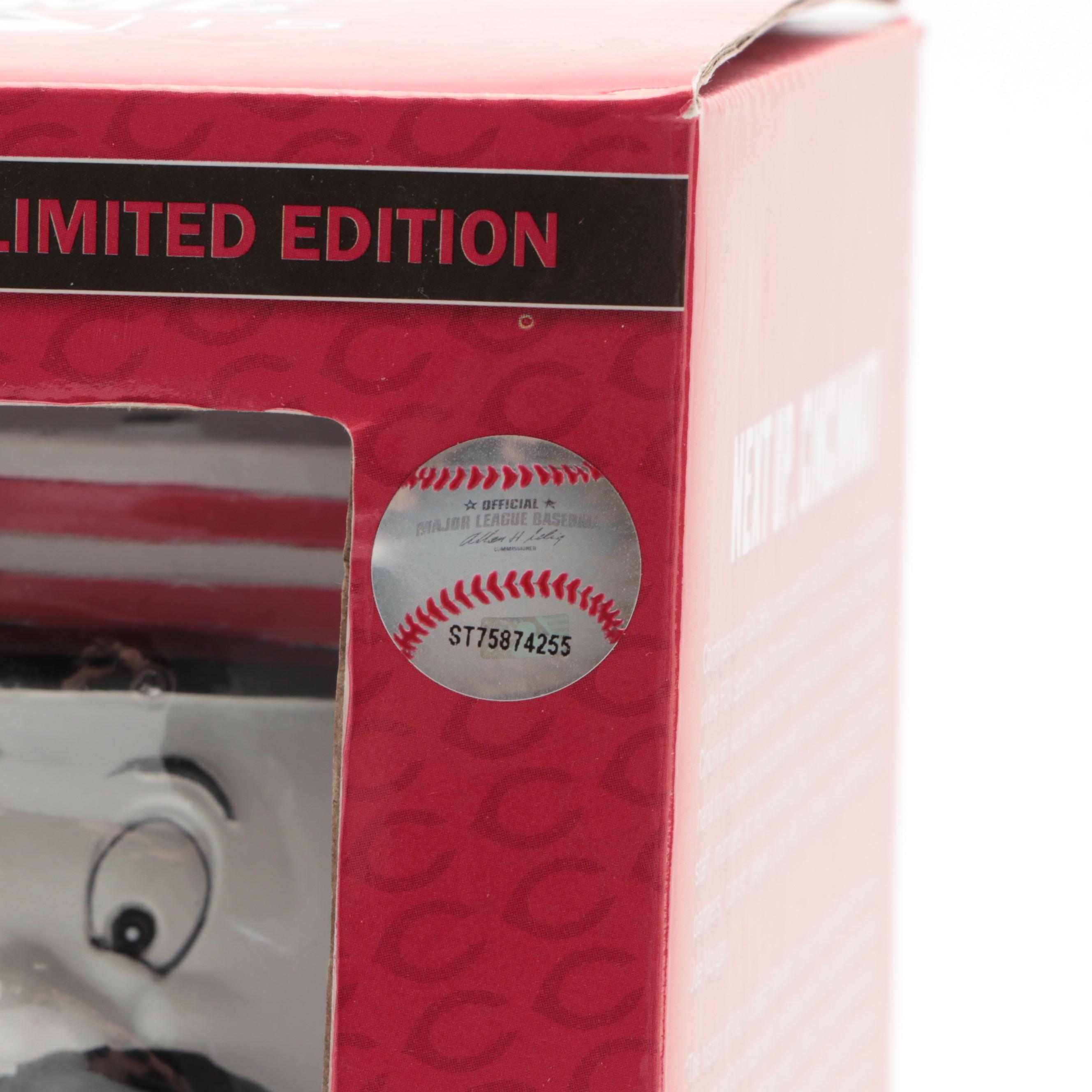 Pete Rose with Other Cincinnati Reds Bobbleheads, Barry Larkin, Billy Hamilton