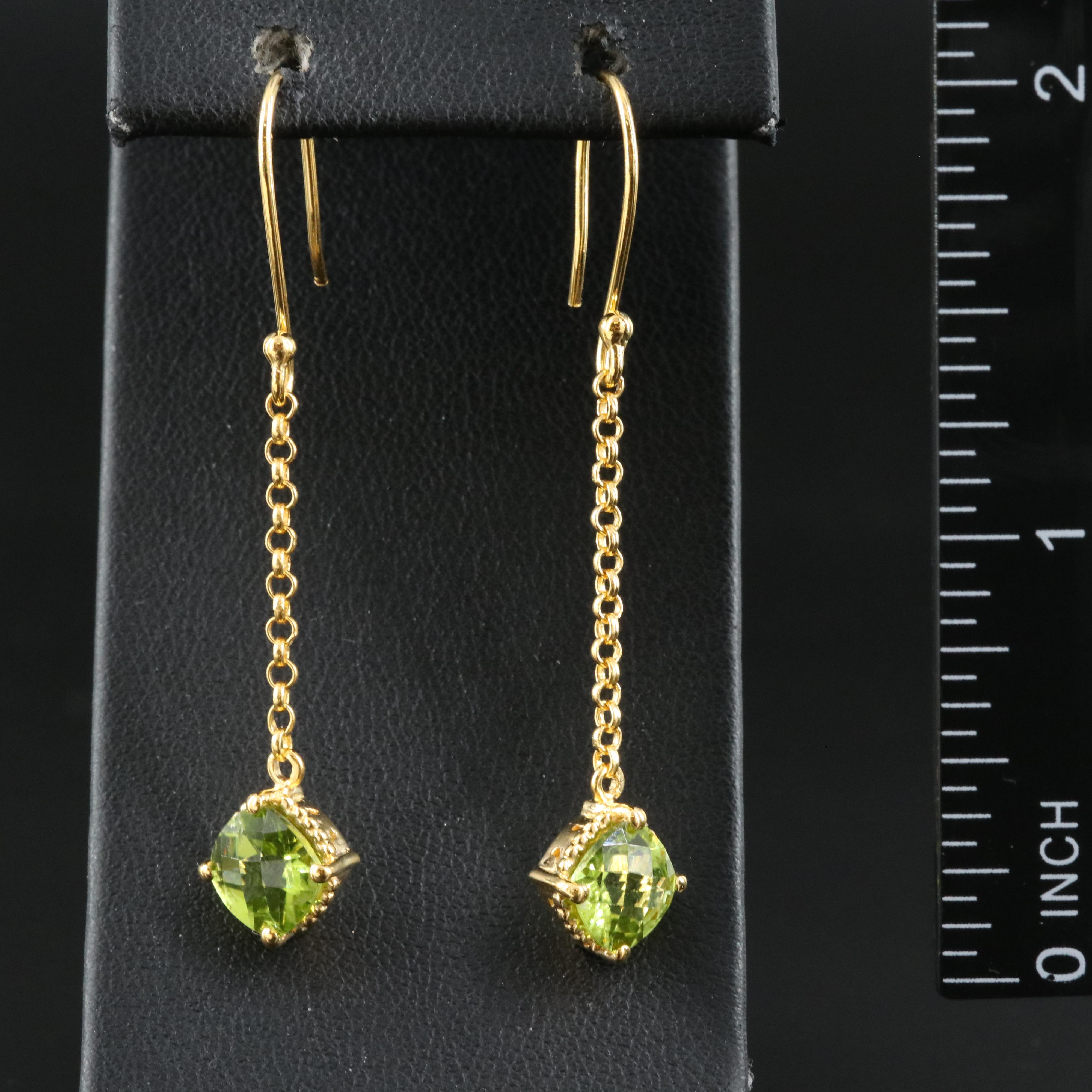 Sterling Peridot Earrings