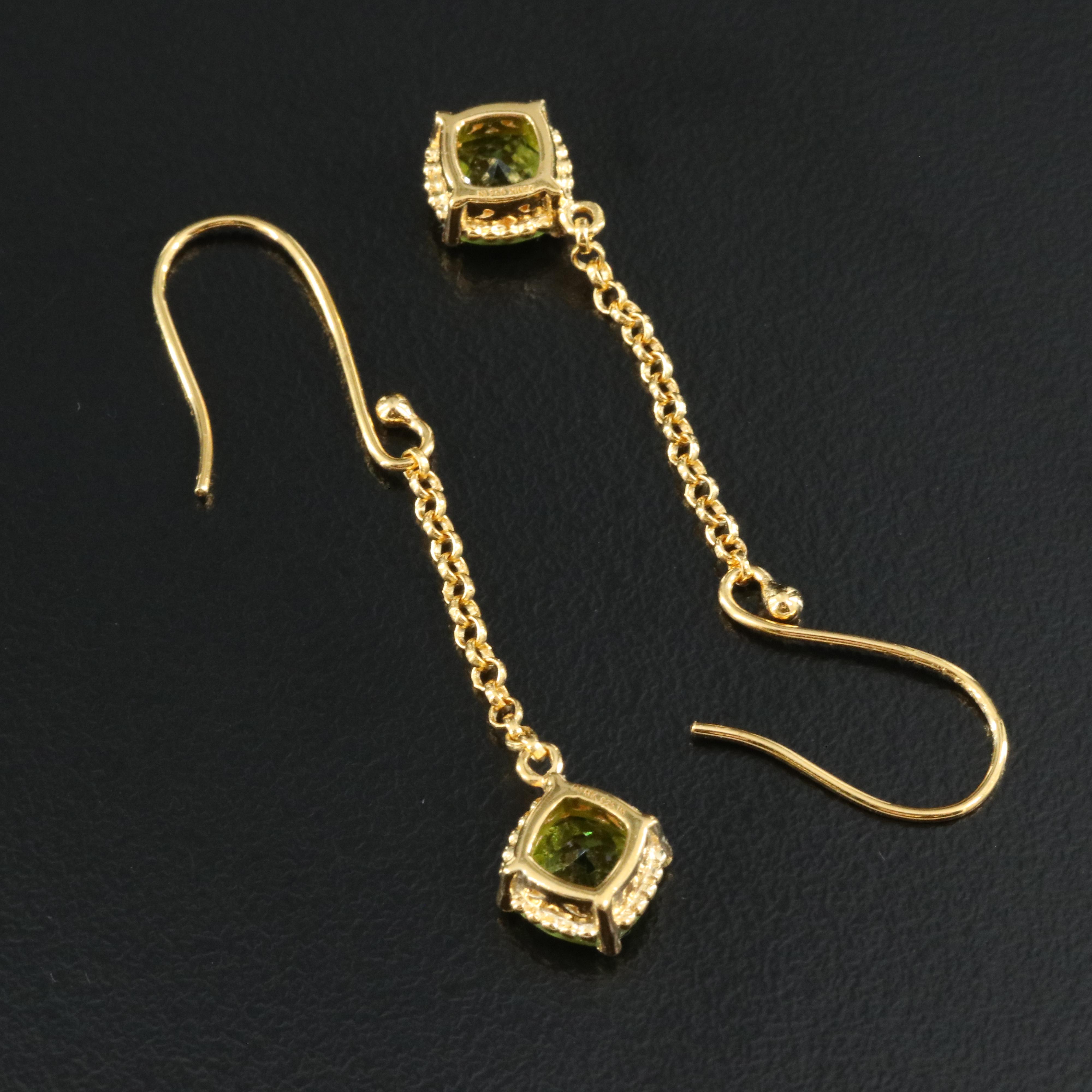 Sterling Peridot Earrings