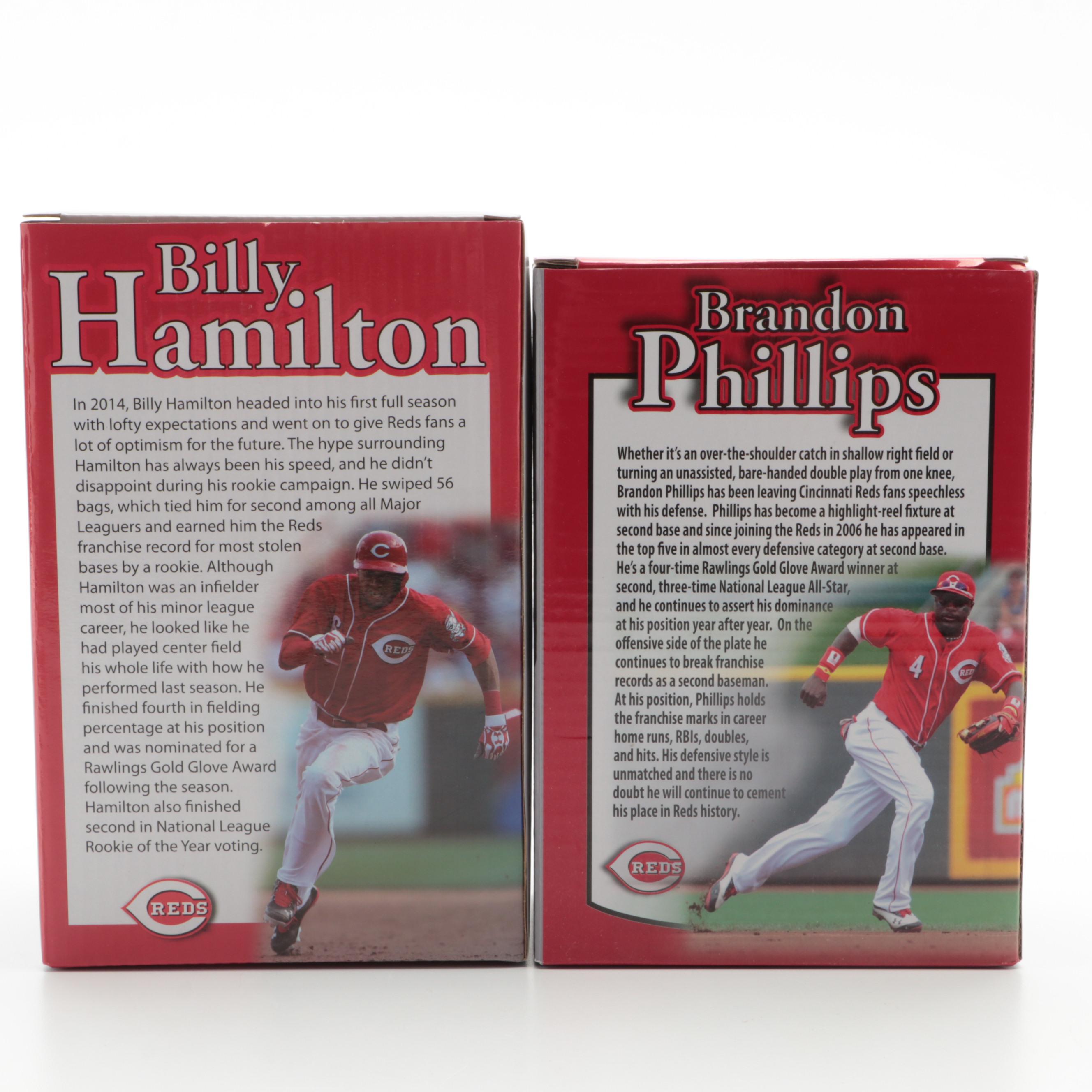 Pete Rose with Other Cincinnati Reds Bobbleheads, Barry Larkin, Billy Hamilton