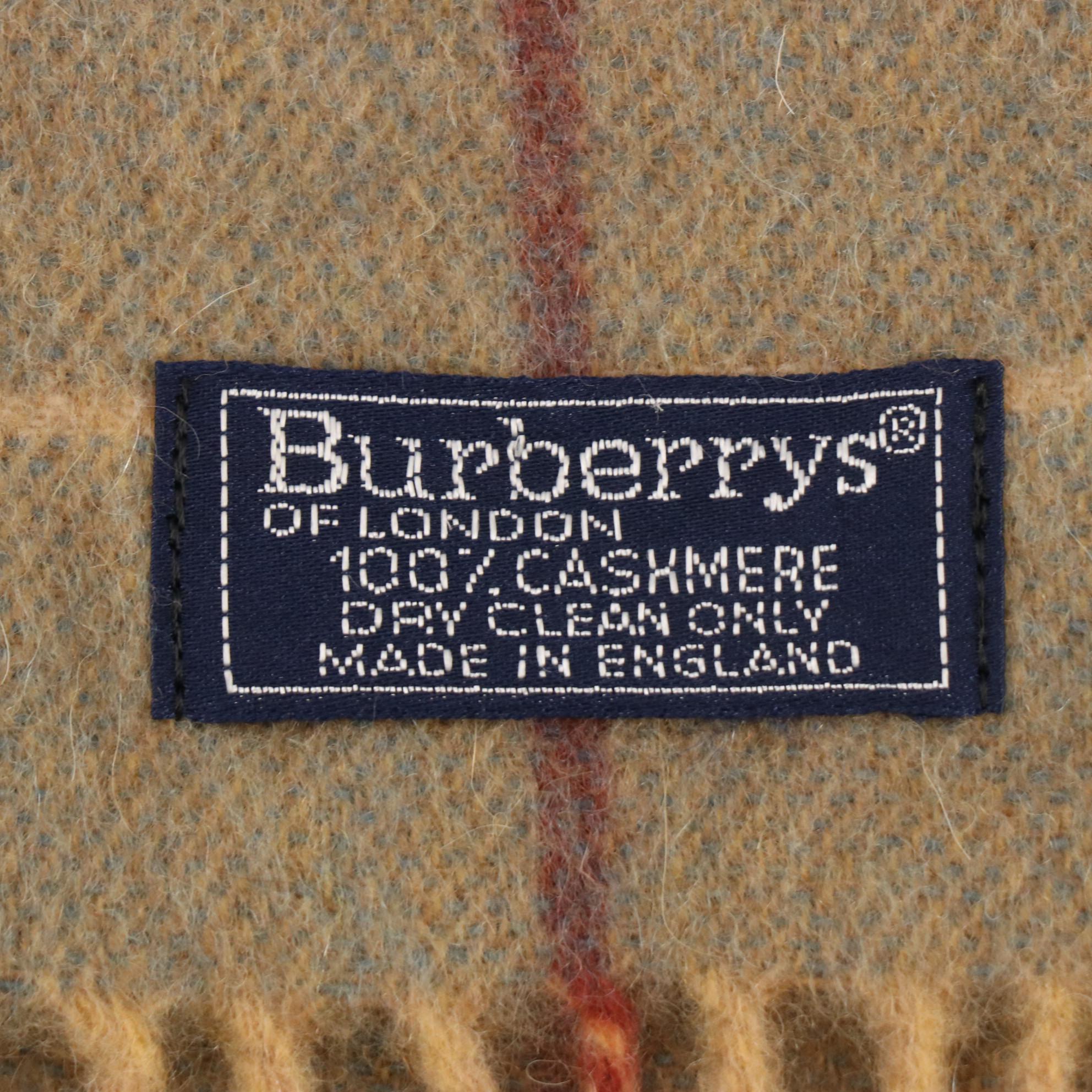 Burberrys Cashmere Fringed Scarf