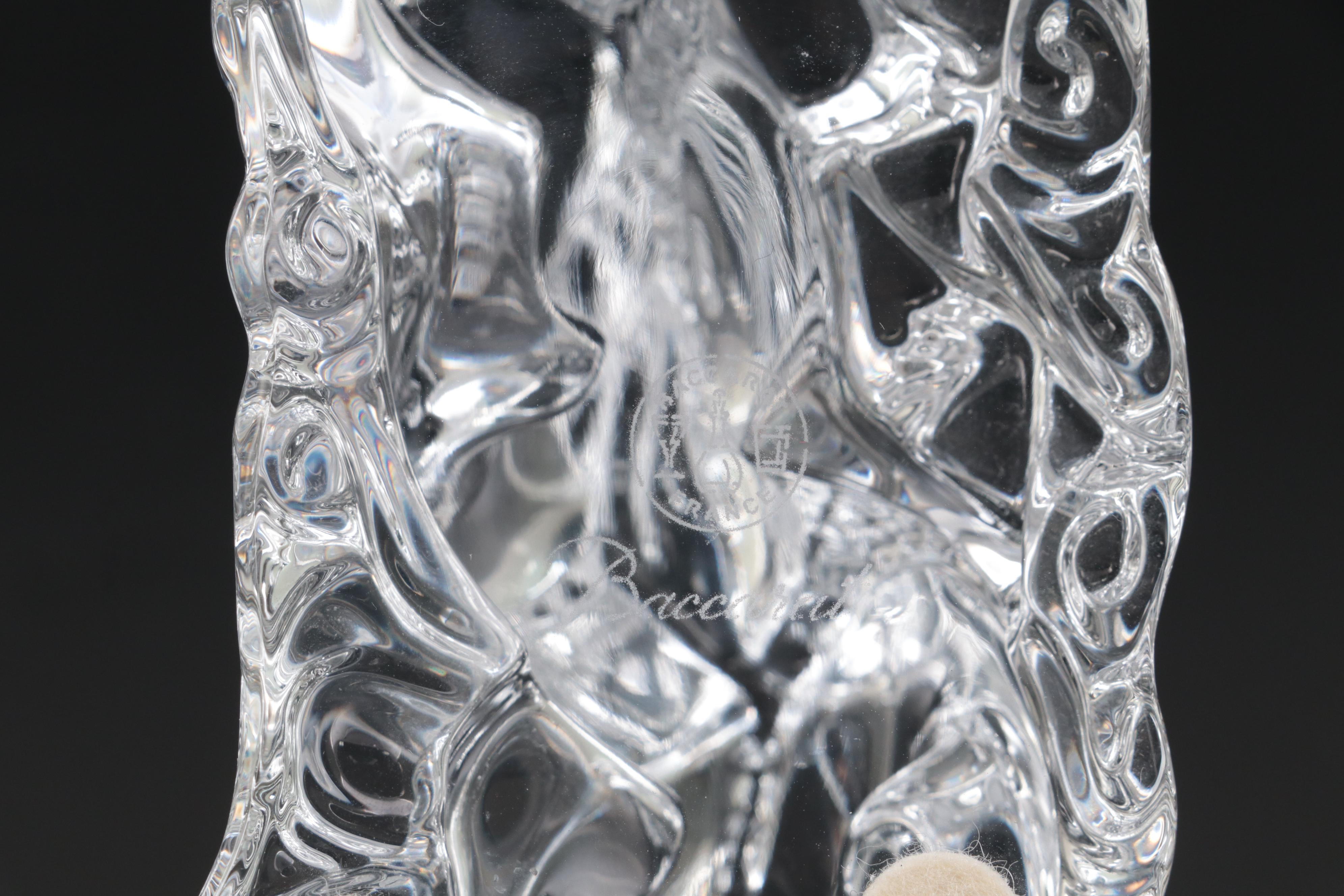 Baccarat Crystal Zodiac Dragon and Star Fish Figurines